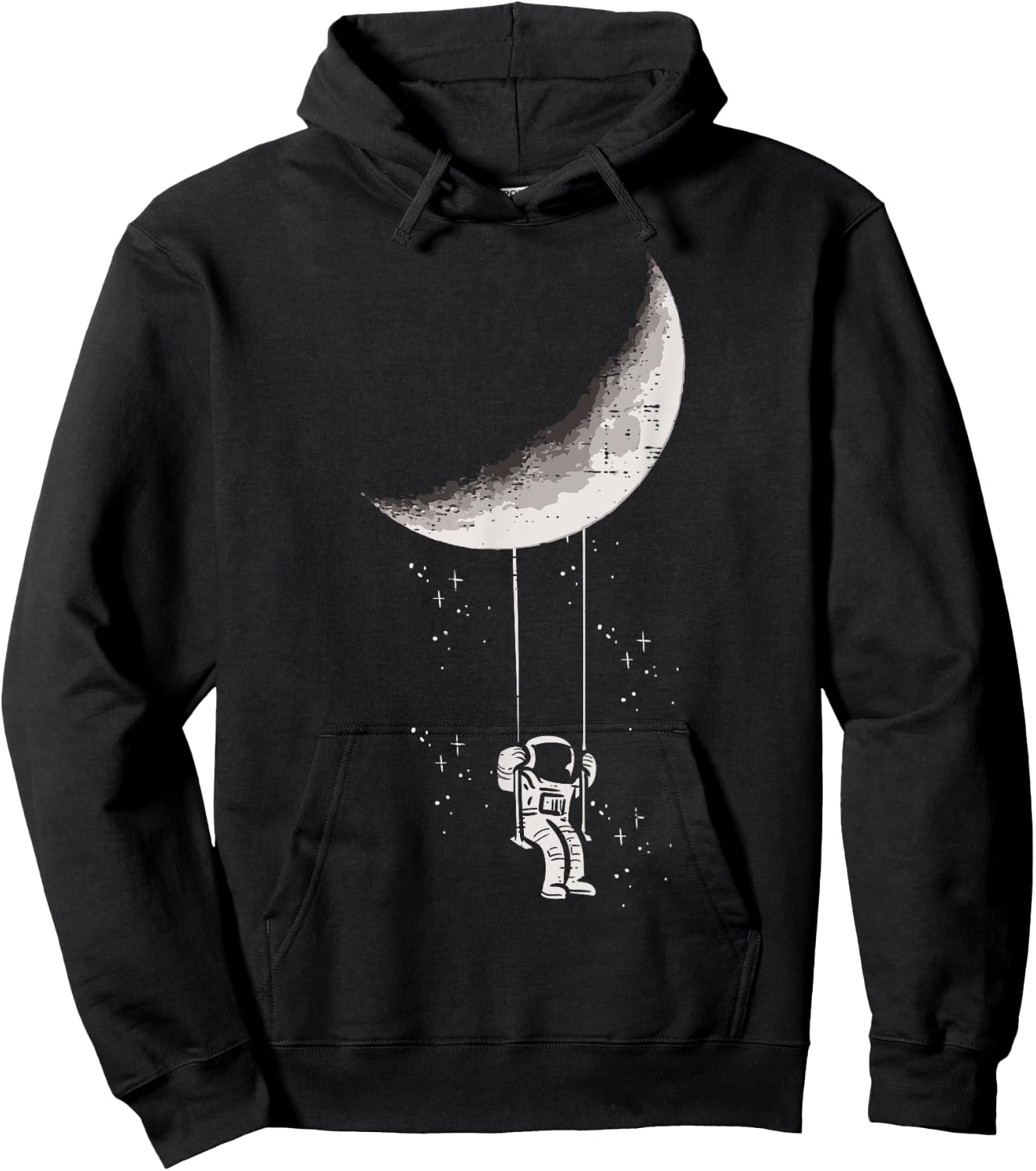 Moon Swing Space Astronaut Spaceman Men Women Kids Youth Hoodie - Hoodie | Black