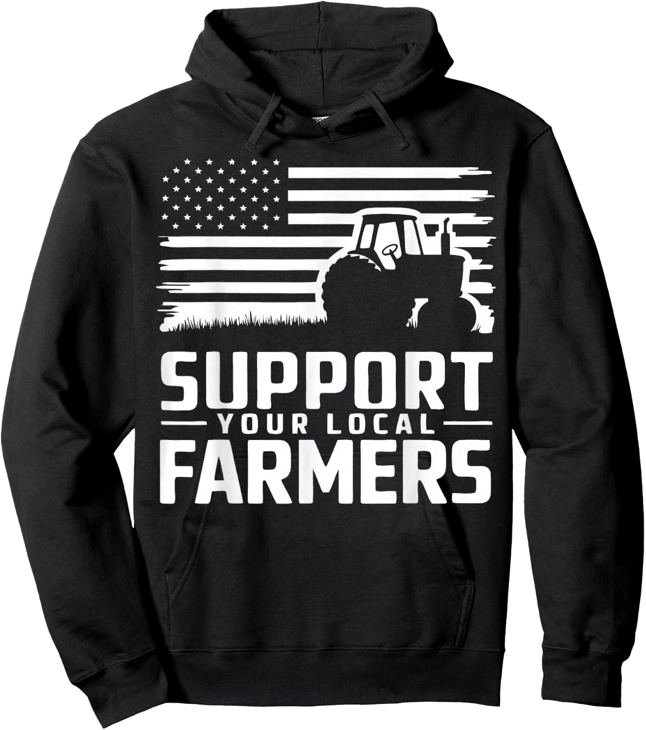 Support You Local Farmers Hoodie - Hoodie | Black