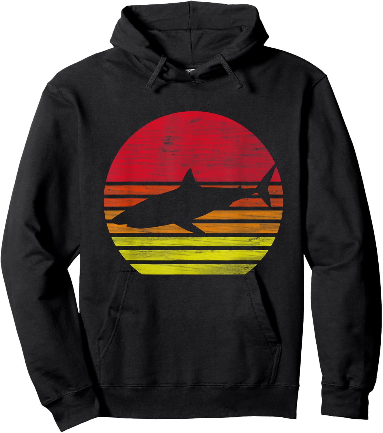 Retro Shark Hoodie - Hoodie | Black