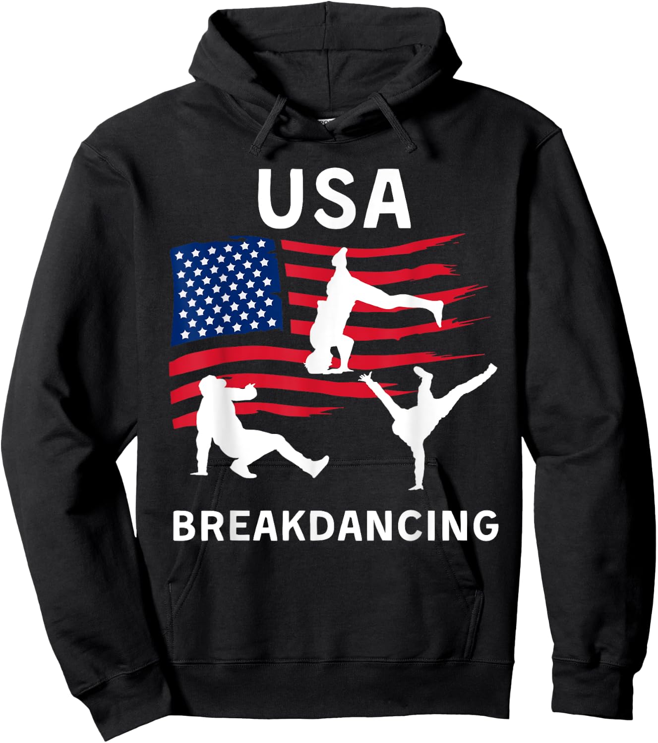 USA Breakdancing - Breakdancing USA Flag Hoodie - Hoodie | Black