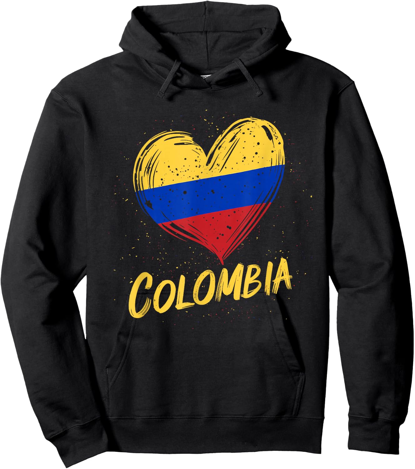 Colombia Heart Flag Colombian Pride Hoodie - Hoodie | Black