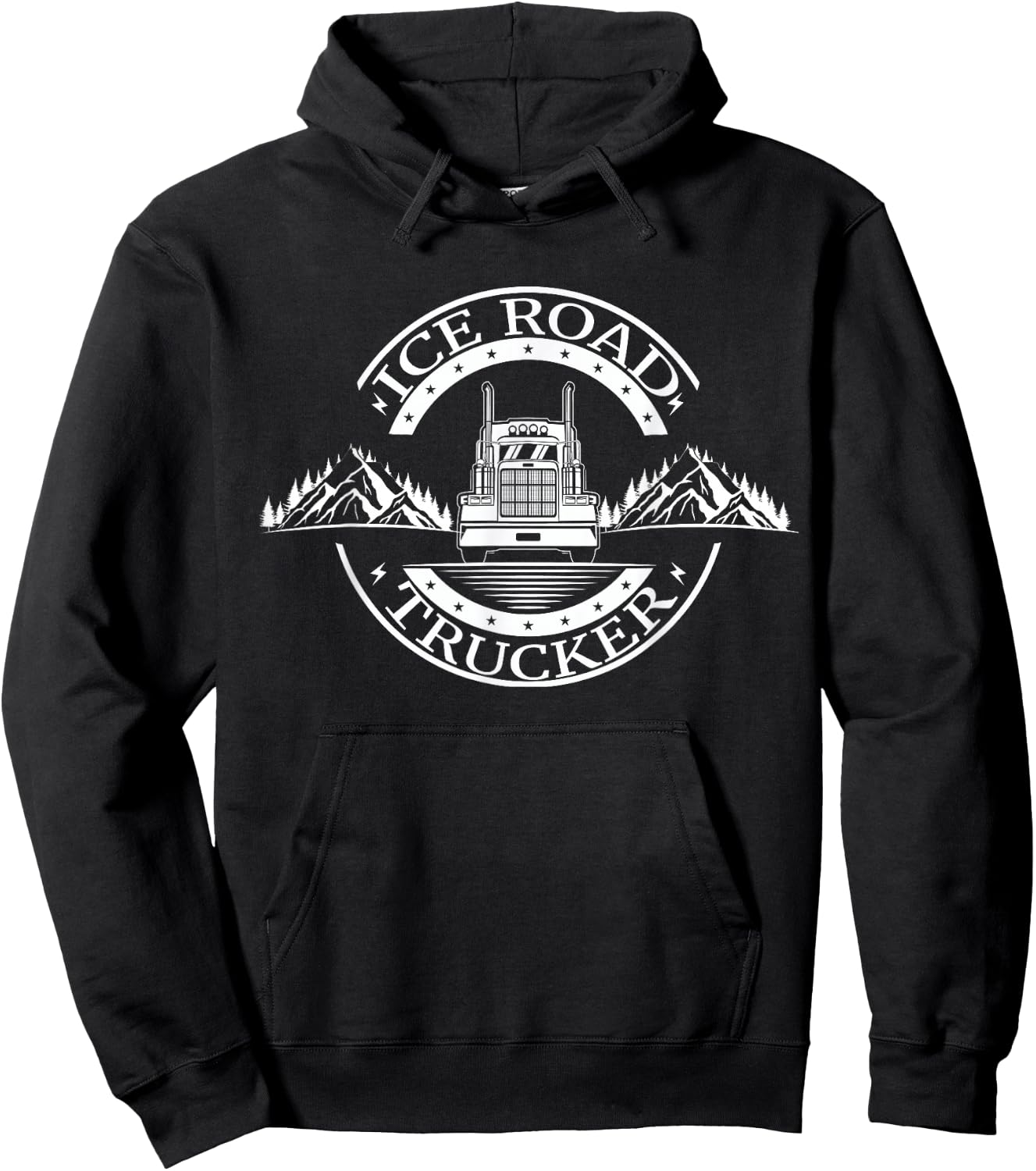 Winter Ice Road Trucking Alaska Trucker Ice Road Truck Hoodie - Hoodie | Black