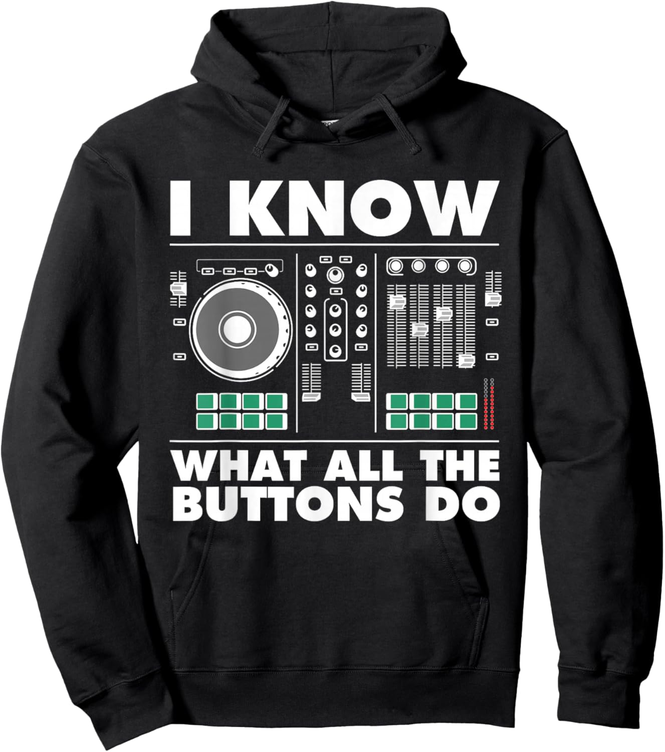 Funny DJ Art Men Women Music Producer Disc Jockey Lover DJ Hoodie - Hoodie | Black