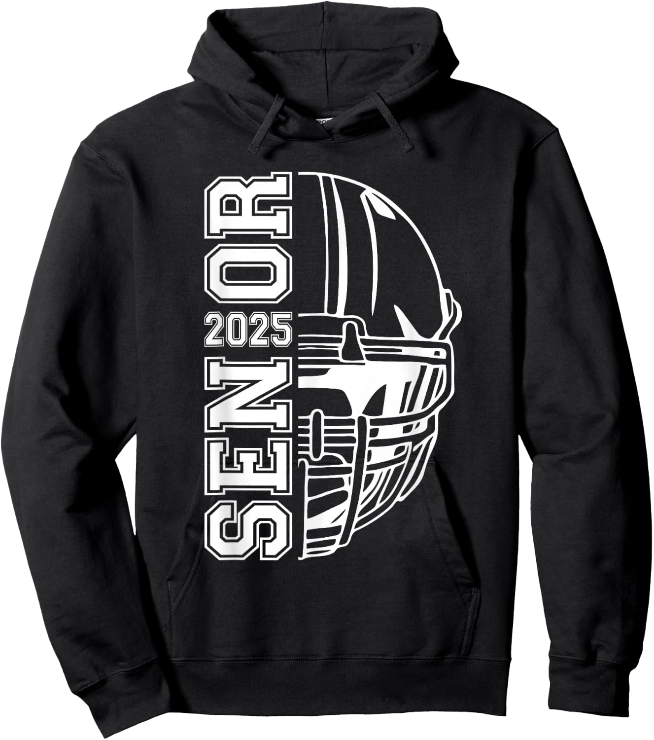 Graduate Senior Class of 2025 Graduation American Football Hoodie - Hoodie | Black
