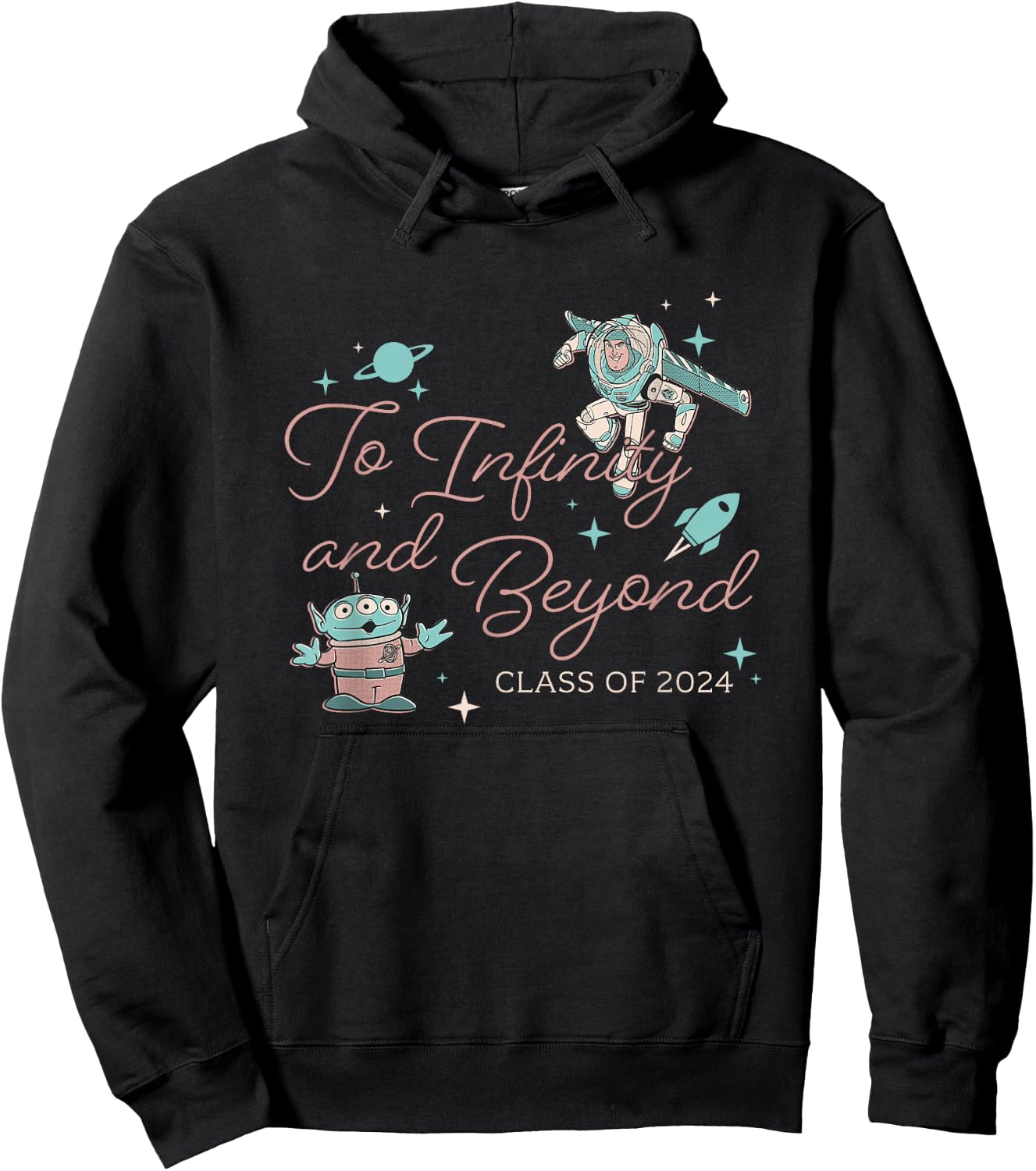 Disney Pixar Toy Story Infinity And Beyond Class 2024 Retro Hoodie - Hoodie | Black