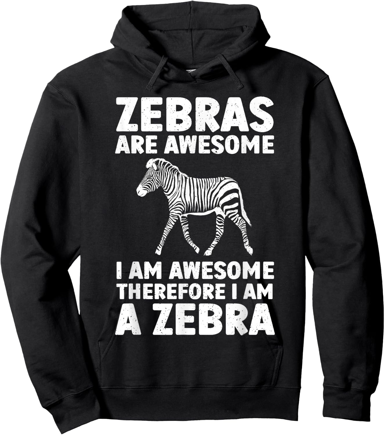 Cool Zebra Art Women Kids Zebra Stripes Zebra Lover Hoodie - Hoodie | Black