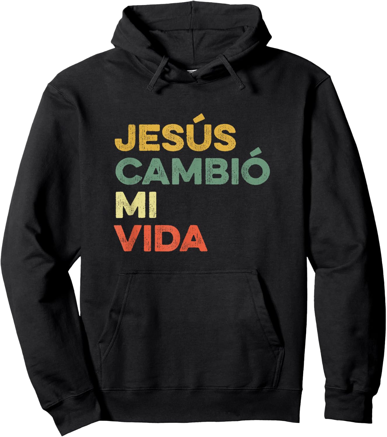 Jesus Cambio Mi Vida Hispanic God Believer Spanish Christian Hoodie - Hoodie | Black