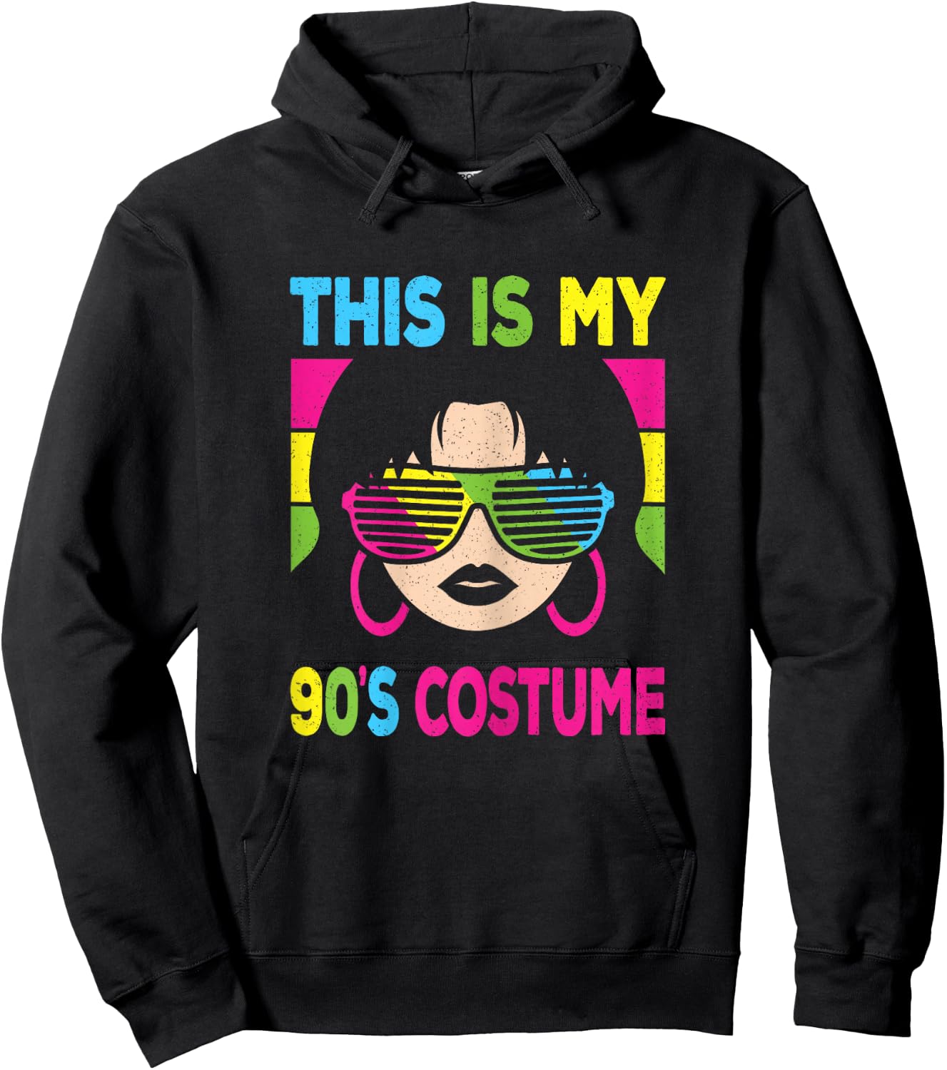 This Is My 90's Costume Women 1990s 90s Outfit Disco Party Hoodie - Hoodie | Black