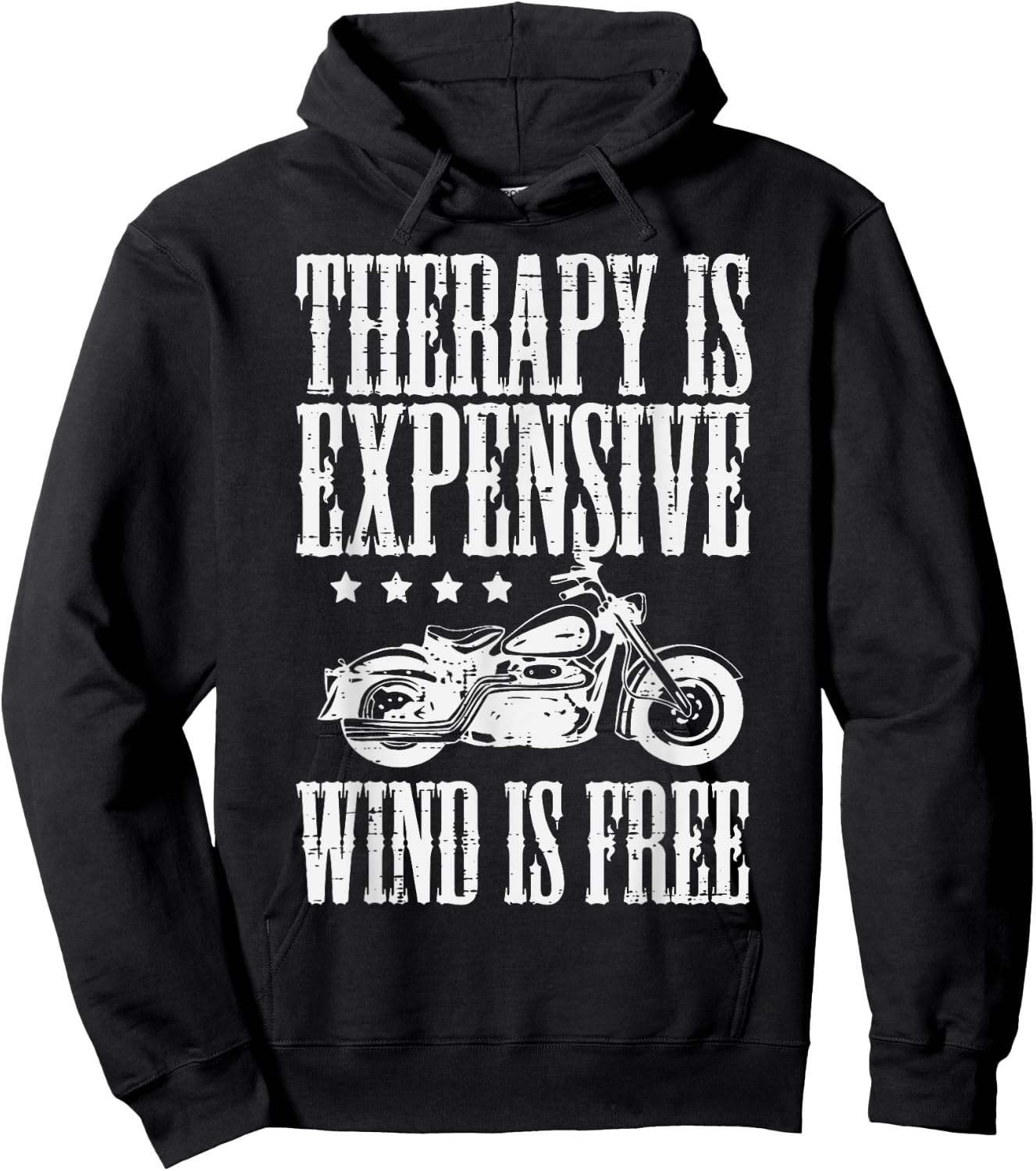 Biker Therapy Is Expensive Wind Free Men Boys Kids Women Hoodie - Hoodie | Black