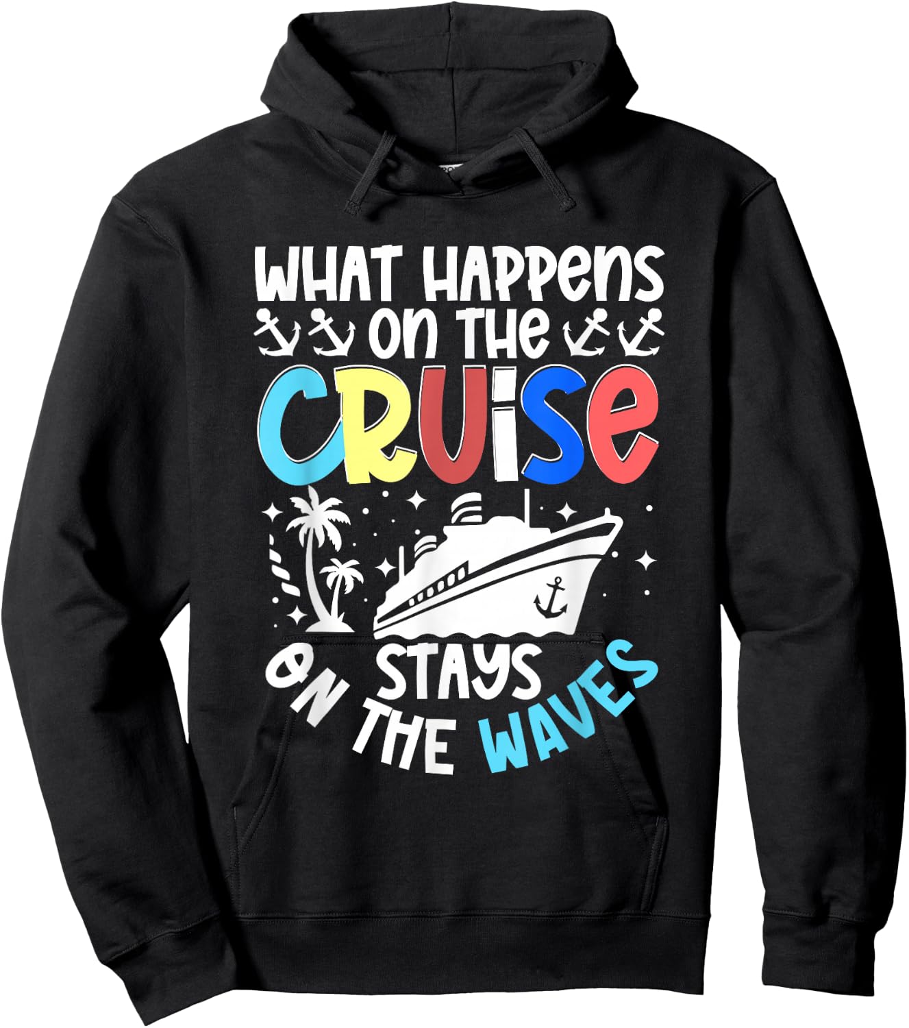 Cruise Ship Sea Sailing Adventure Awaits My First Cruise Hoodie - Hoodie | Black