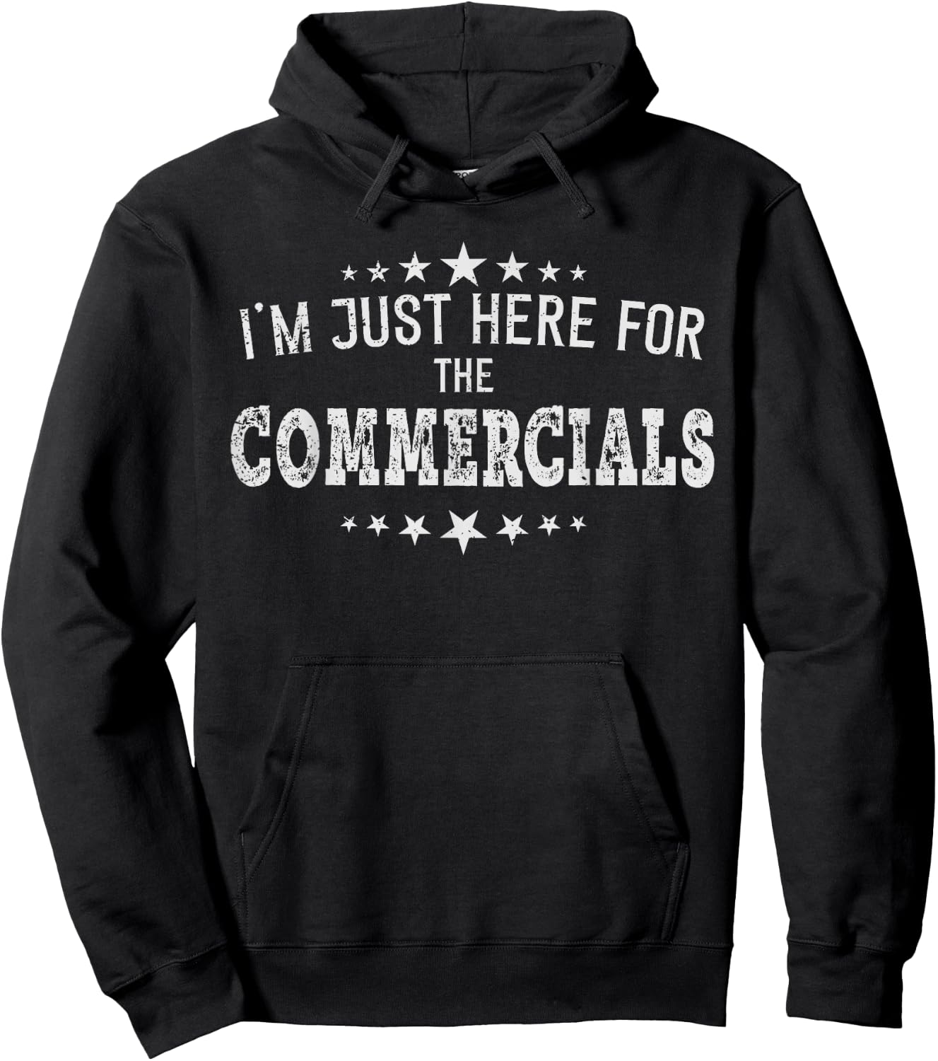 I'm just Here for the Commercials women men football gift Hoodie - Hoodie | Black