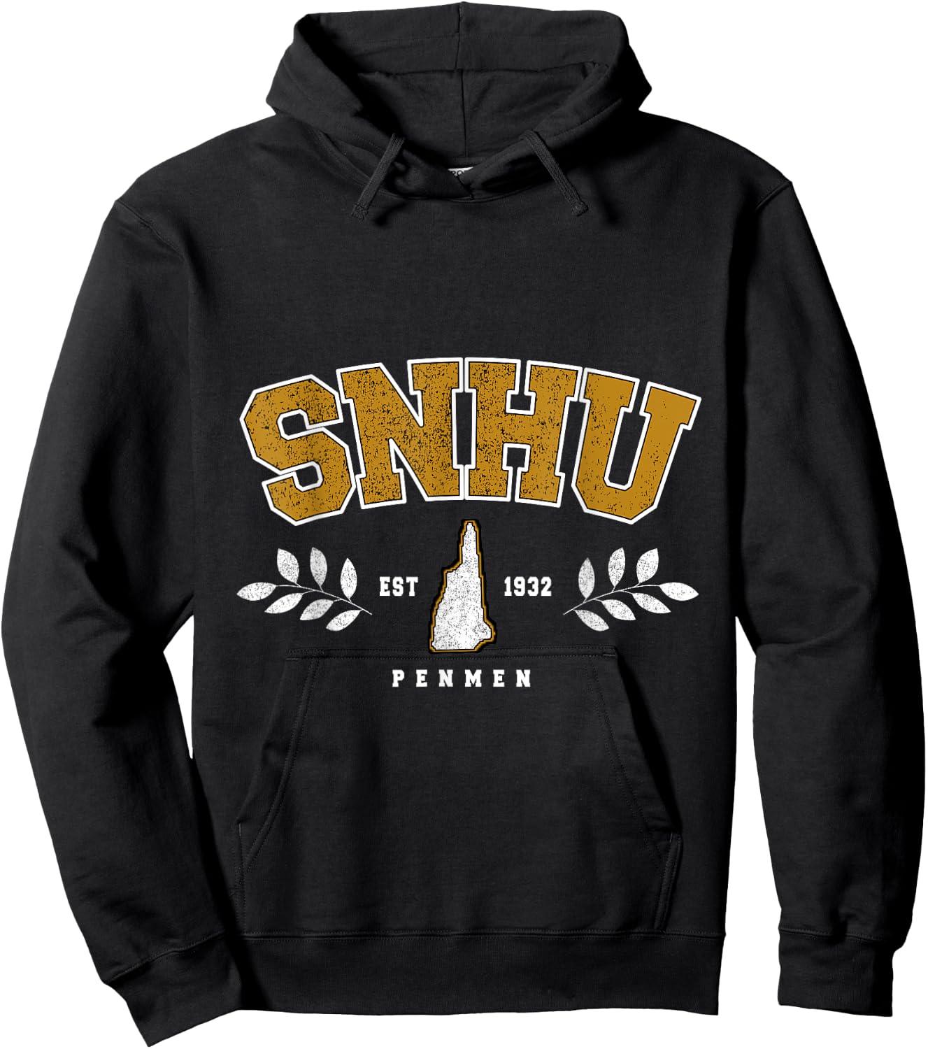 SNHU Arch Retro College University Athletic Sports Hoodie - Hoodie | Black