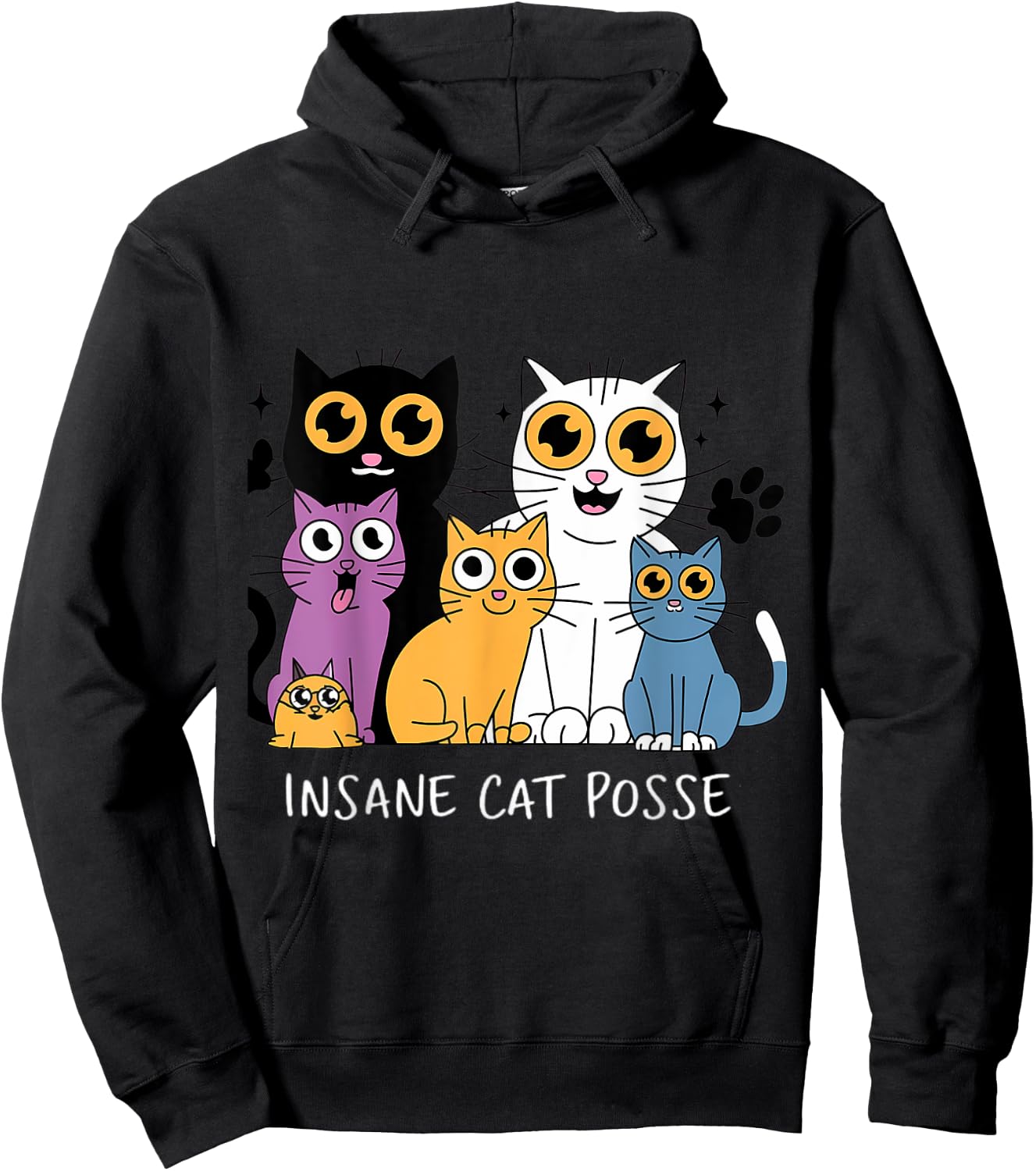 Funny Cat Insane Cat Posse Women Hoodie - Hoodie | Black