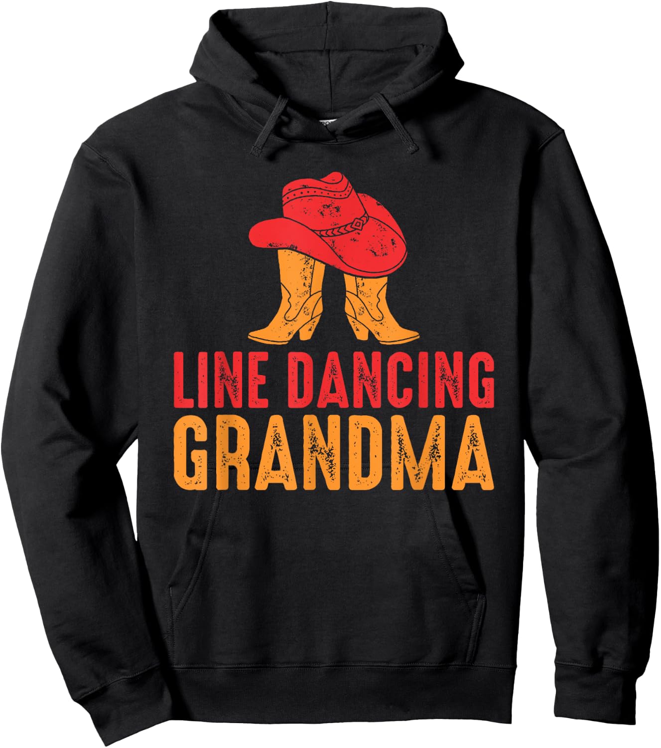 Line Dancing Grandma Hoodie - Hoodie | Black
