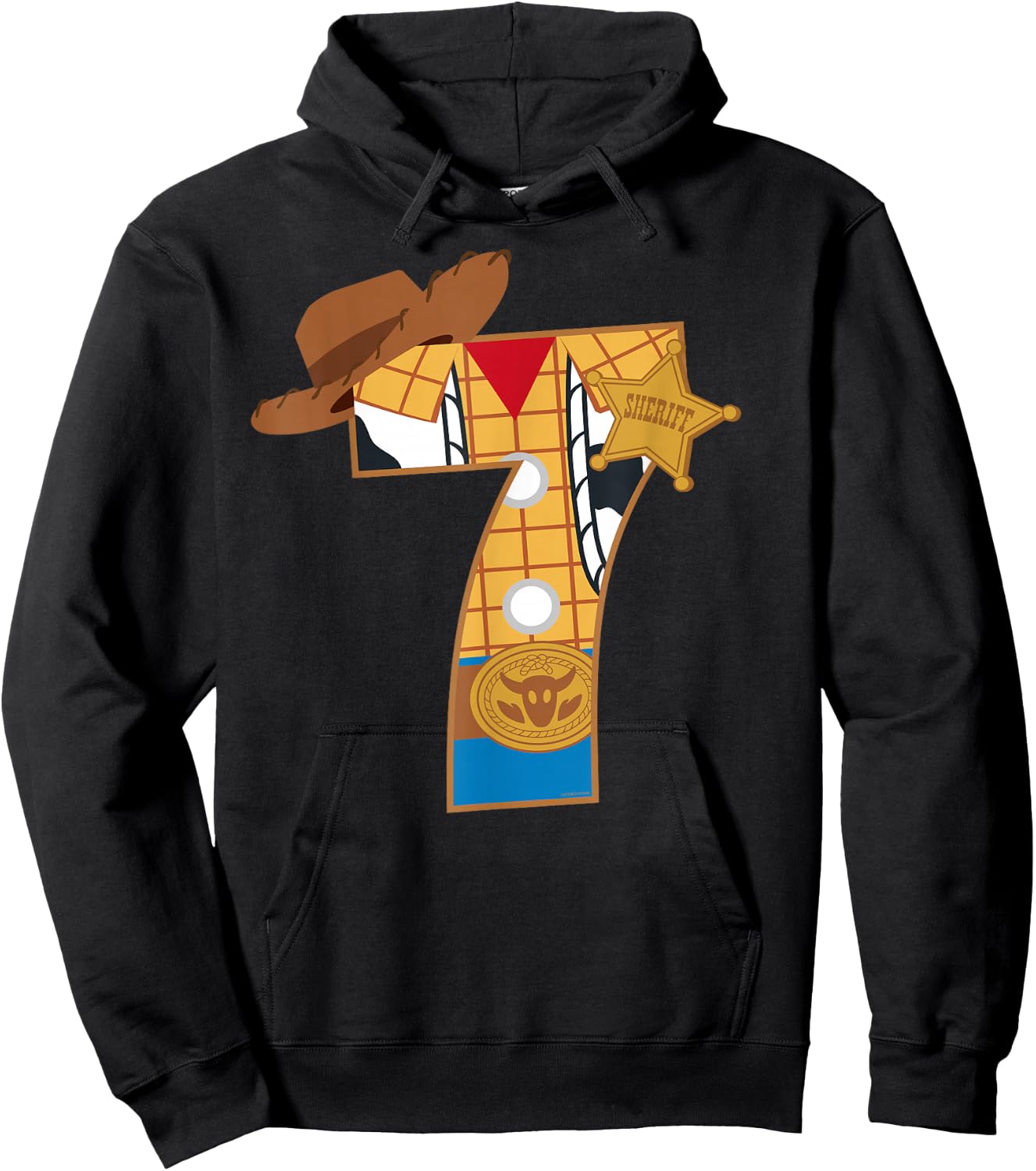 Disney and Pixar's Toy Story Seventh Birthday 7 Years Old Hoodie - Hoodie | Black