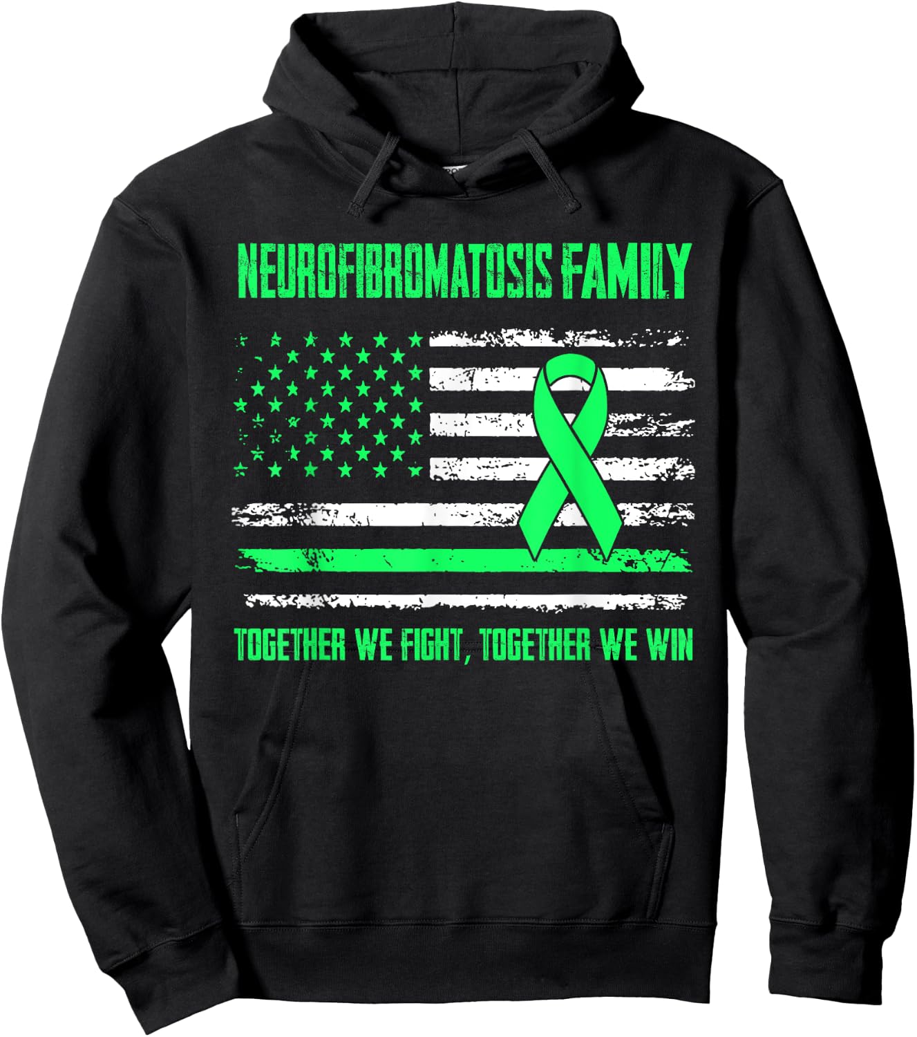 Neurofibromatosis Awareness Family Together We Fight Togethe Hoodie - Hoodie | Black