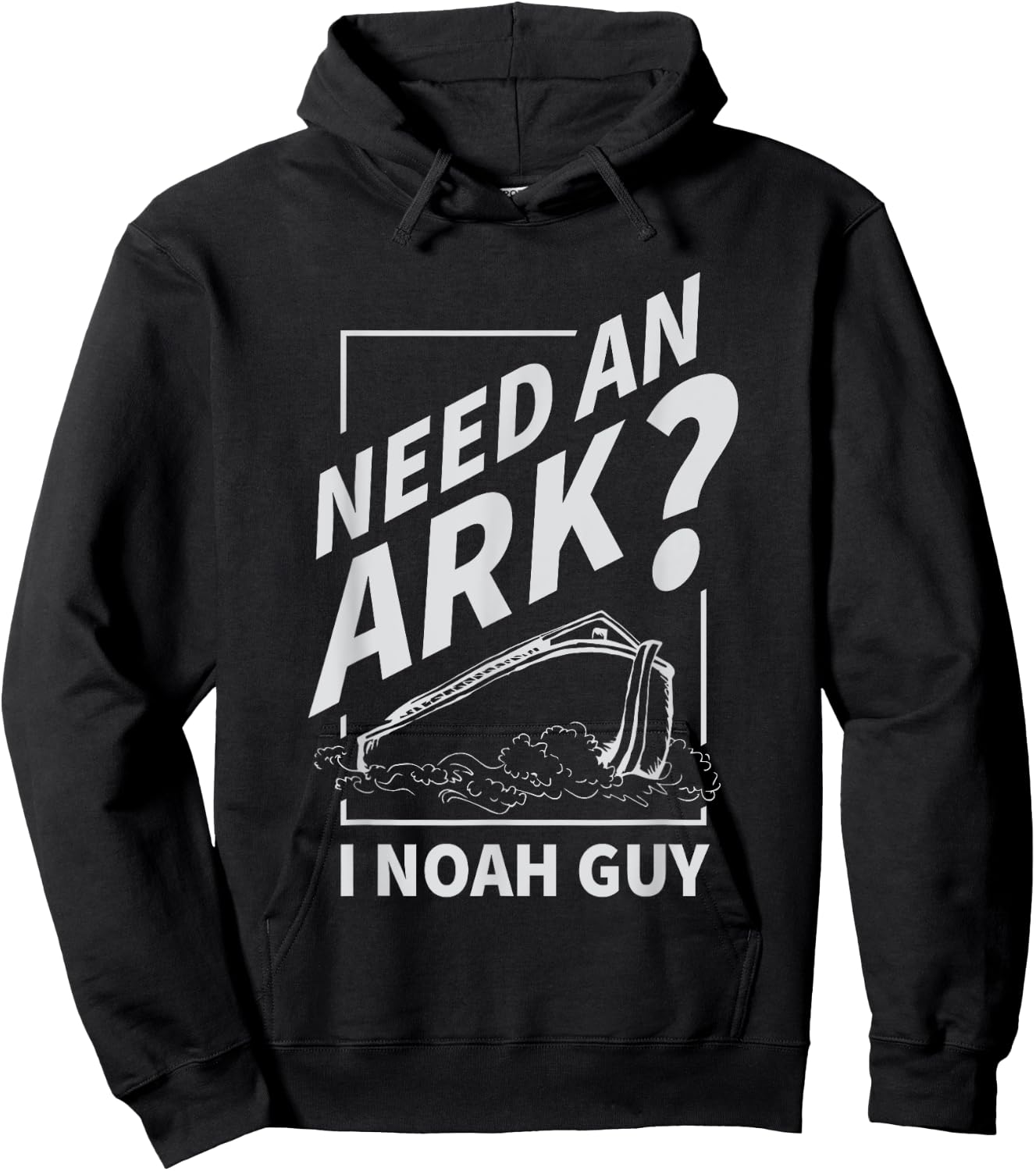 Need An Ark I Noah Guy Funny Christian Men Women Pun Humor Hoodie - Hoodie | Black