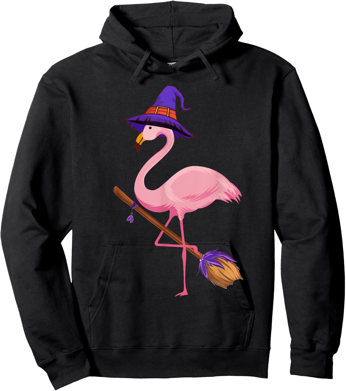 Halloween Flamingo Funny Flamingo Lover Witch Has Halloween Hoodie - Hoodie | Black