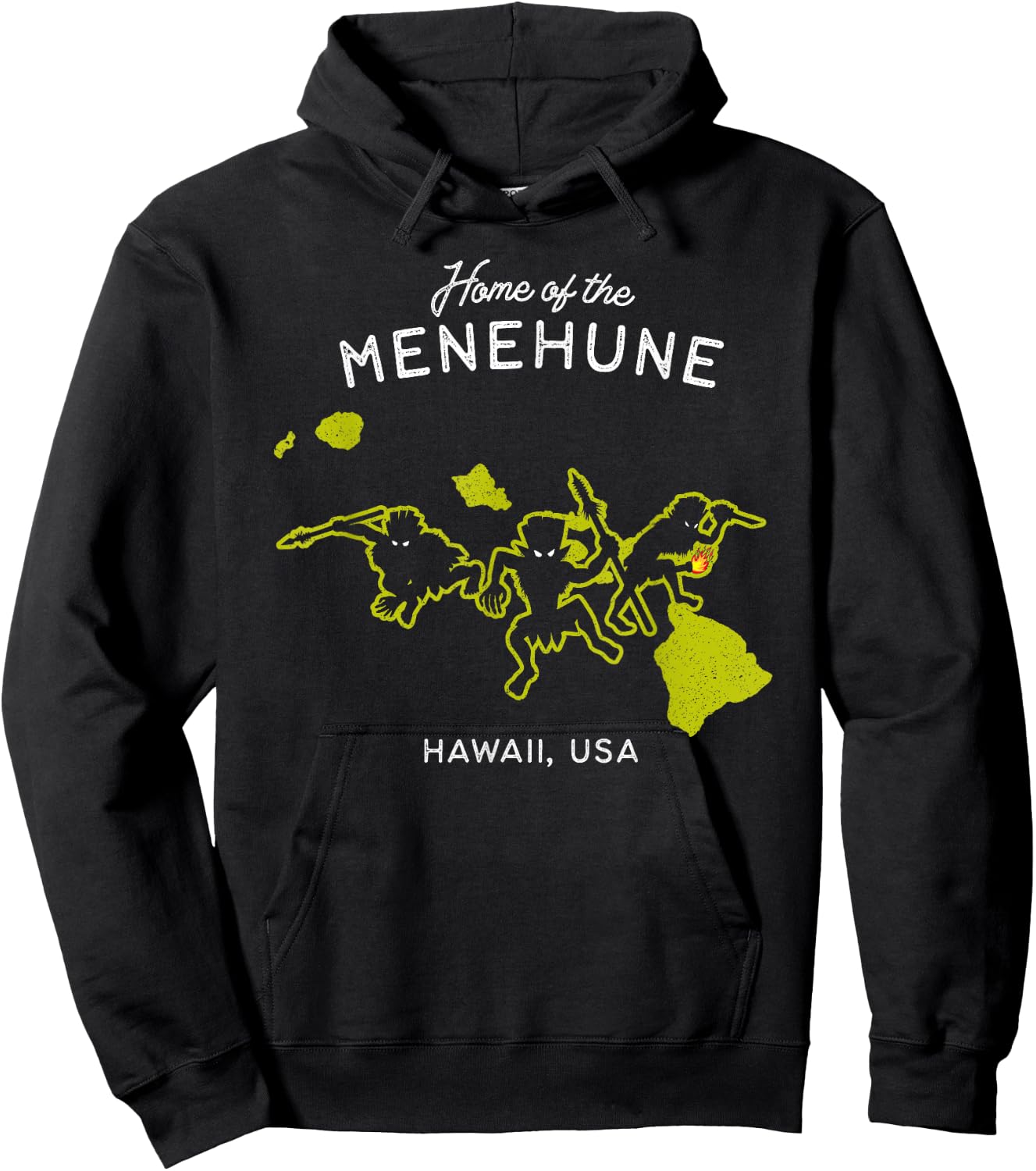 Home of the Menehune - Hawaii, USA Cryptid Hoodie - Hoodie | Black
