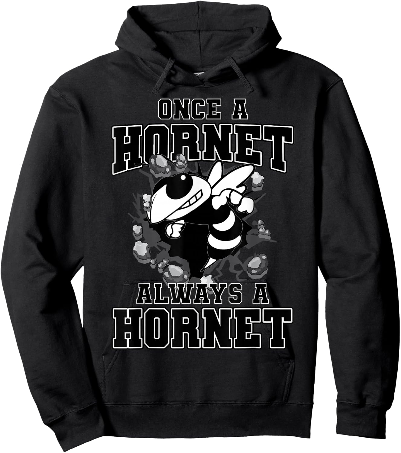 Once A Hornet Always A Hornet Back To School Spirit Hoodie - Hoodie | Black