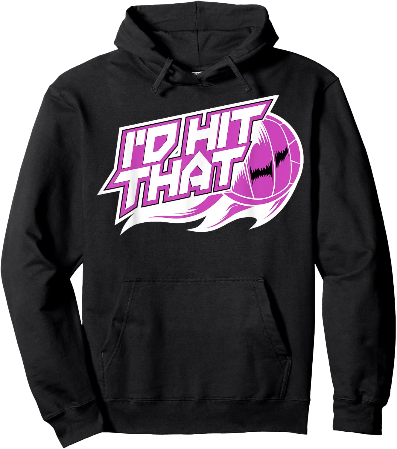 Funny I'd Hit That Shirt | Cute Volley-Ball Player Gift Hoodie - Hoodie | Black