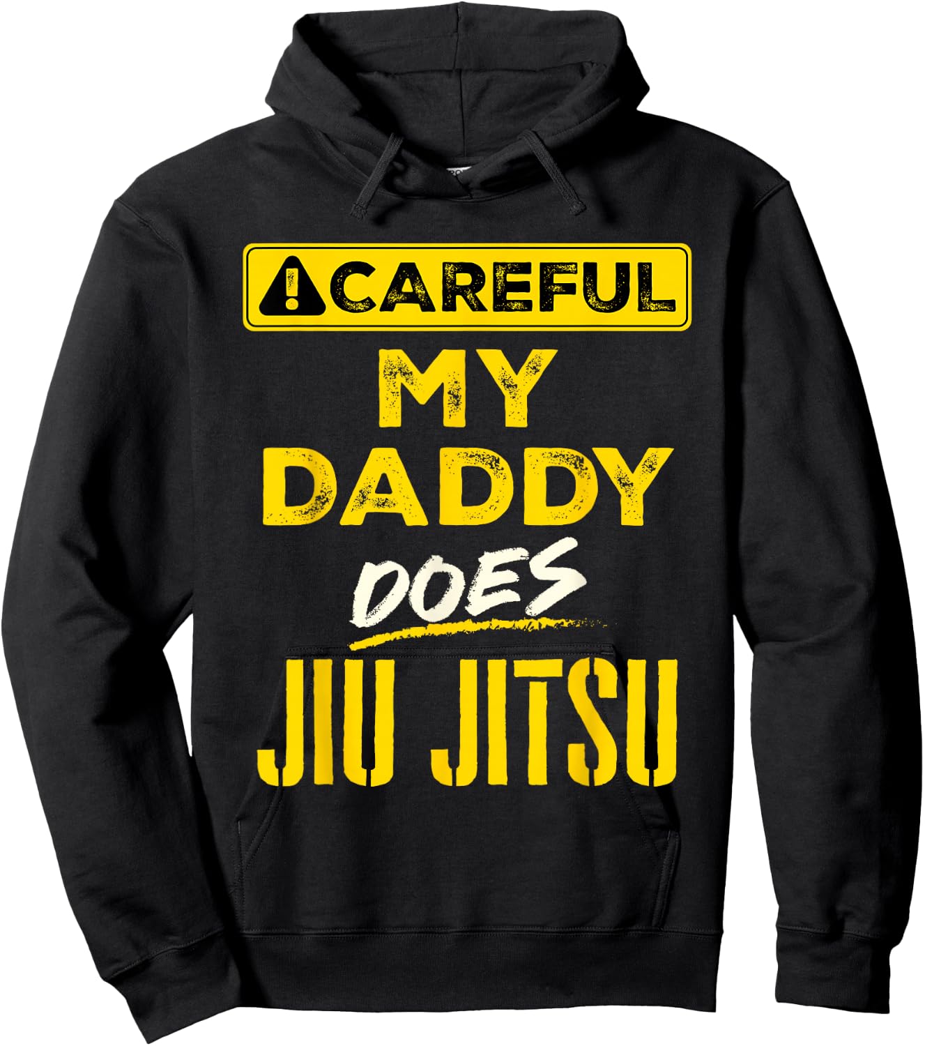 Careful My Daddy Does Jiu Jitsu Kids Girls Boys Toddler Hoodie - Hoodie | Black