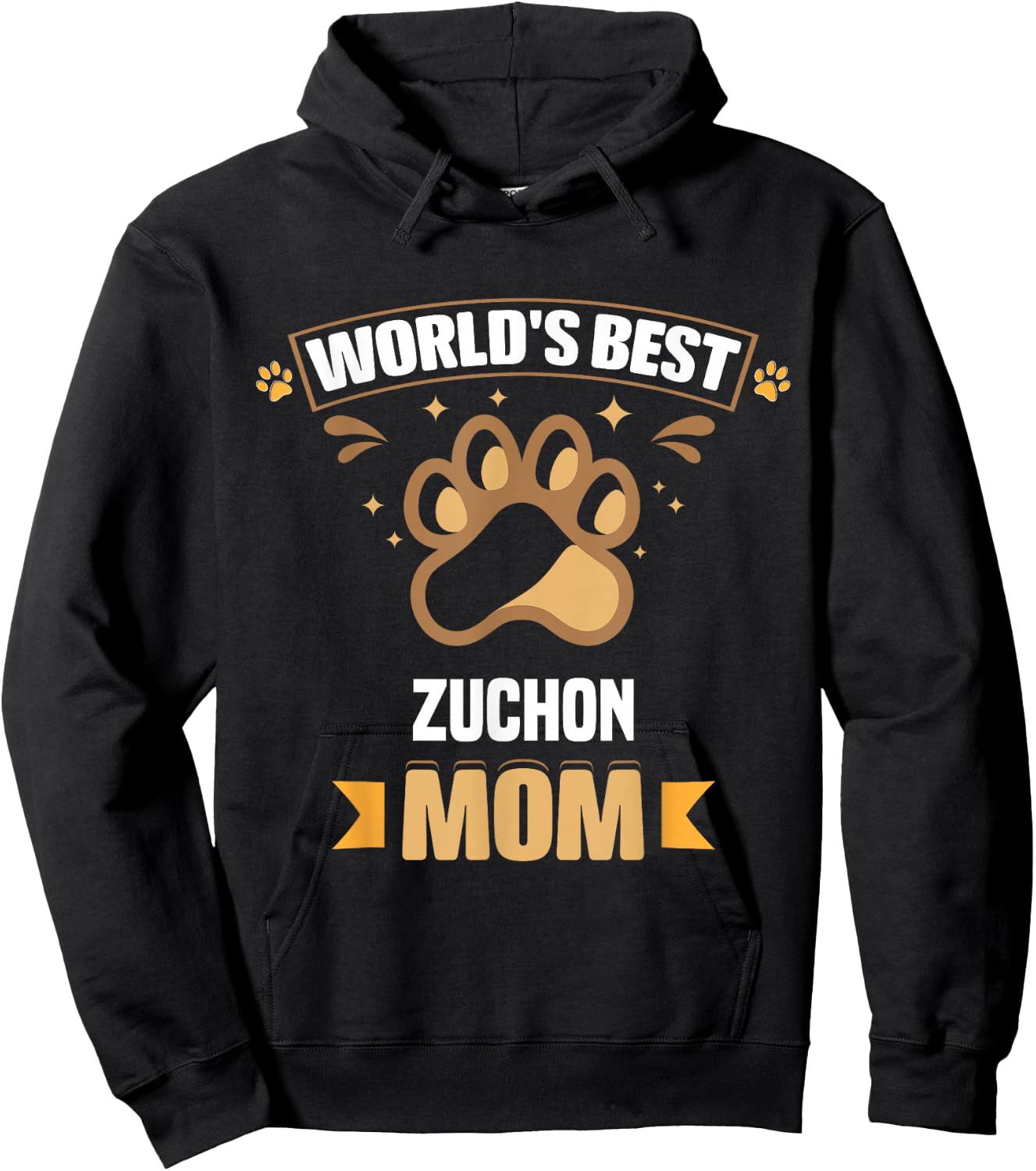 World's Best Zuchon Mom Mixed Breed Dog Owner Hoodie - Hoodie | Black