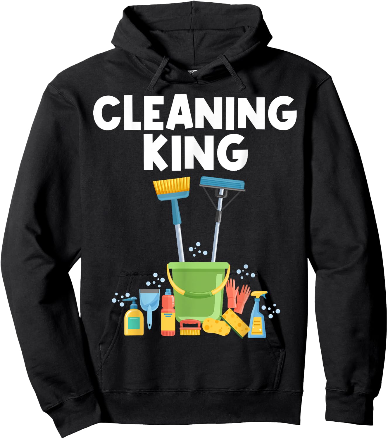Cleaning Designs Uncle Housekeeping Cleaners Lovers Hoodie - Hoodie | Black
