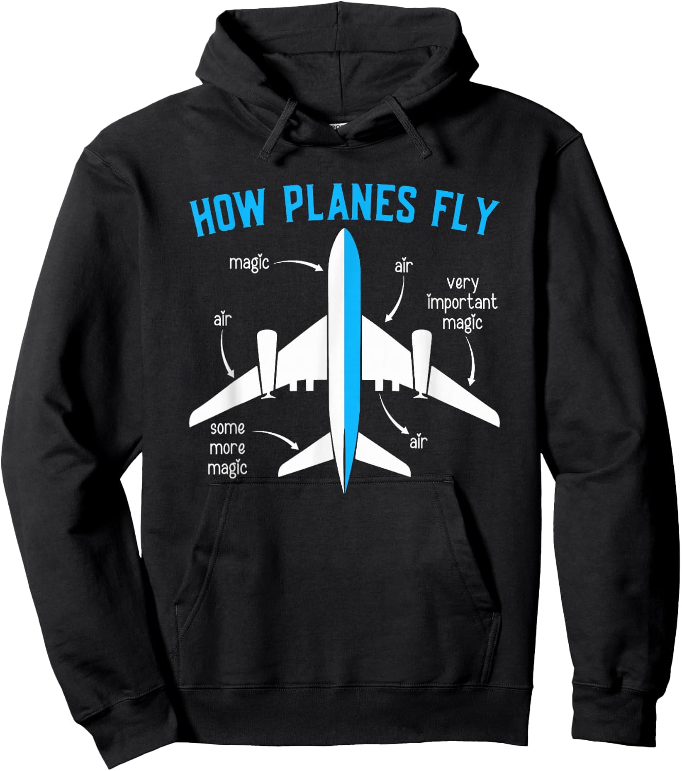 How Planes Fly Funny Aerospace Engineer Engineering Hoodie - Hoodie | Black
