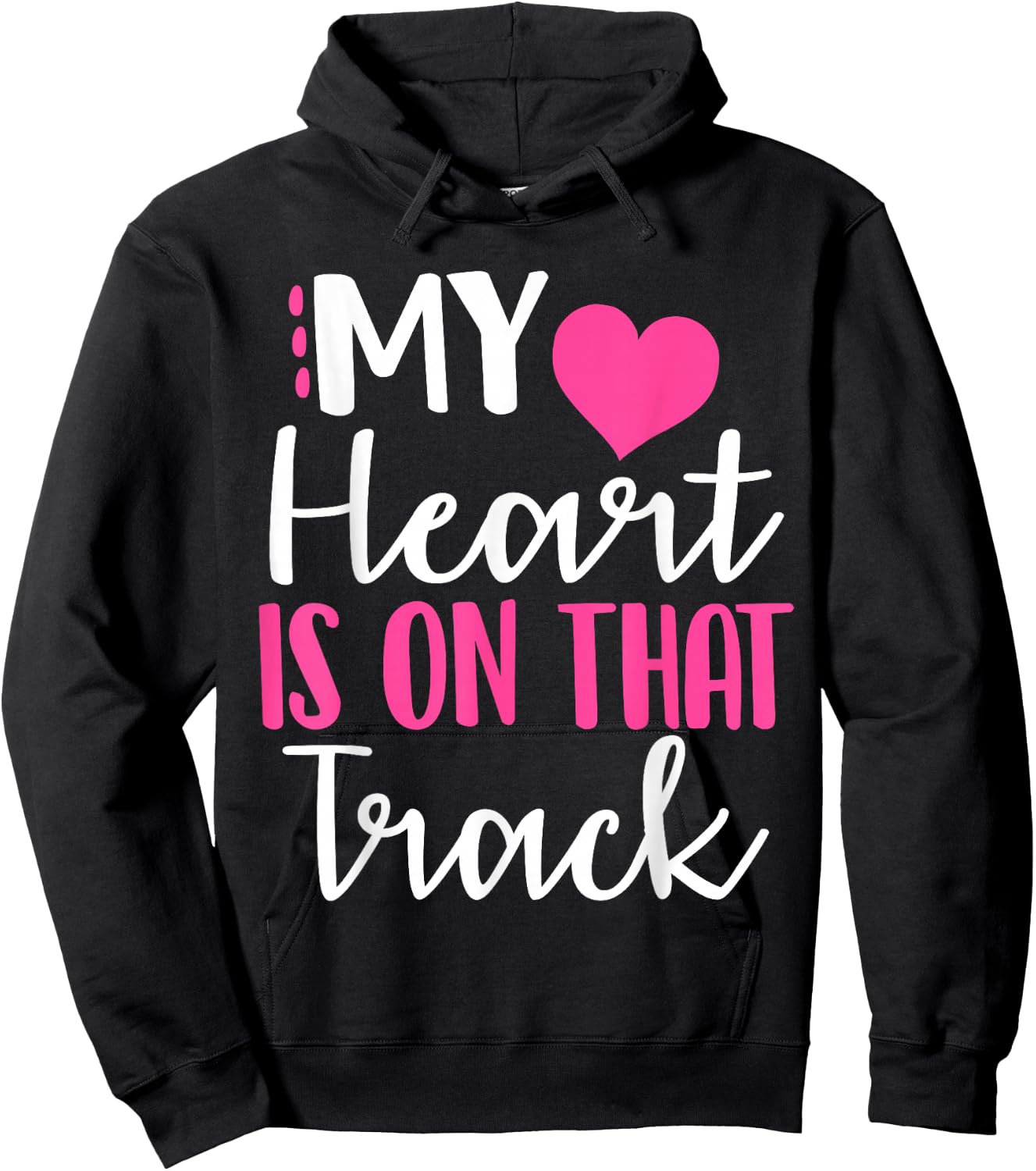 My heart is on that track shirt Hoodie - Hoodie | Black