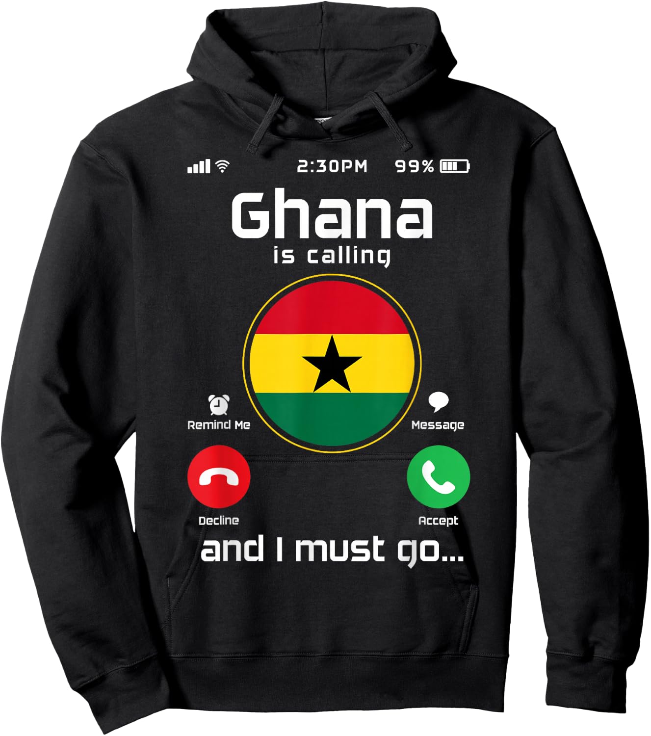Ghana calls the flag of Ghana African Roots Pride Vintage Hoodie - Hoodie | Black