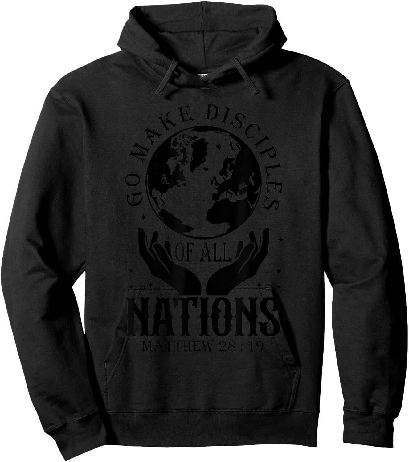 Retro Go make disciples of all nations matthew 28 19 Hoodie - Hoodie | Black