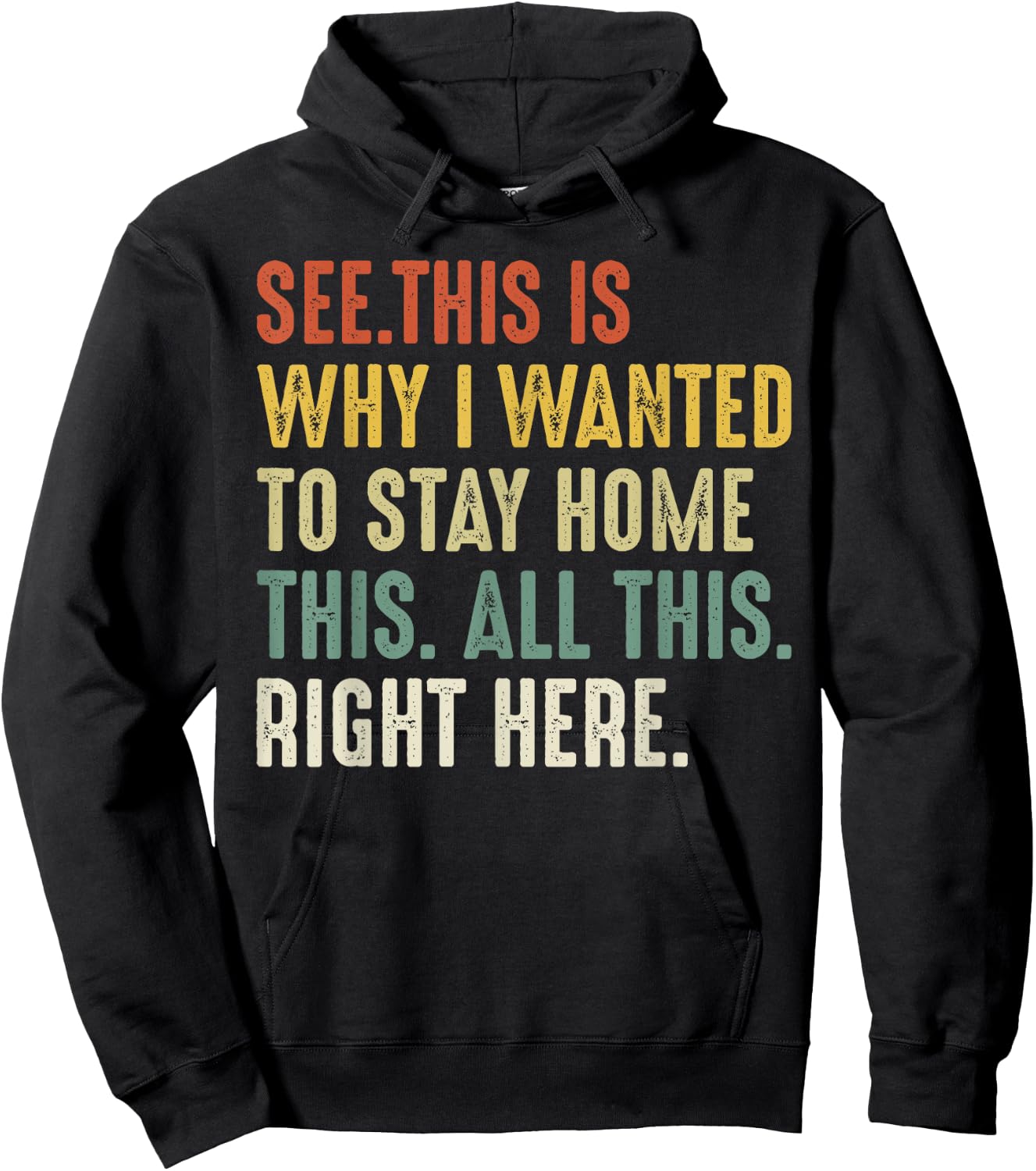 See This Is Why I Wanted To Stay Home This All This Right Hoodie - Hoodie | Black
