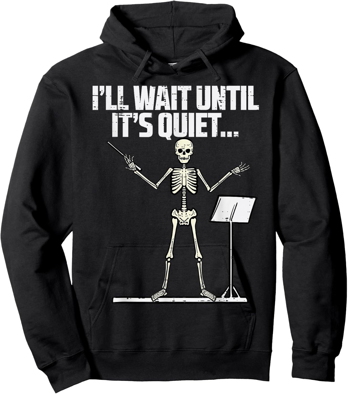 Halloween Music Conductor Wait Until Quiet Costume Men Women Hoodie - Hoodie | Black