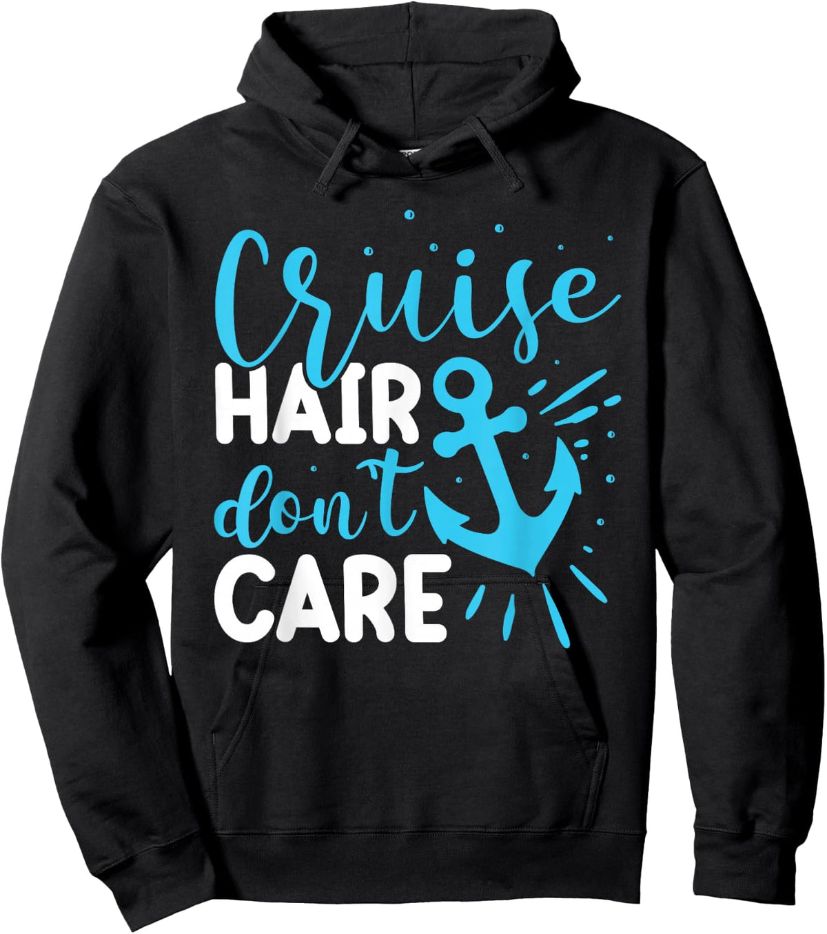 Cruise Hair Dont Care Shirt Cute Couple Cruise Funny Cruise Hoodie - Hoodie | Black