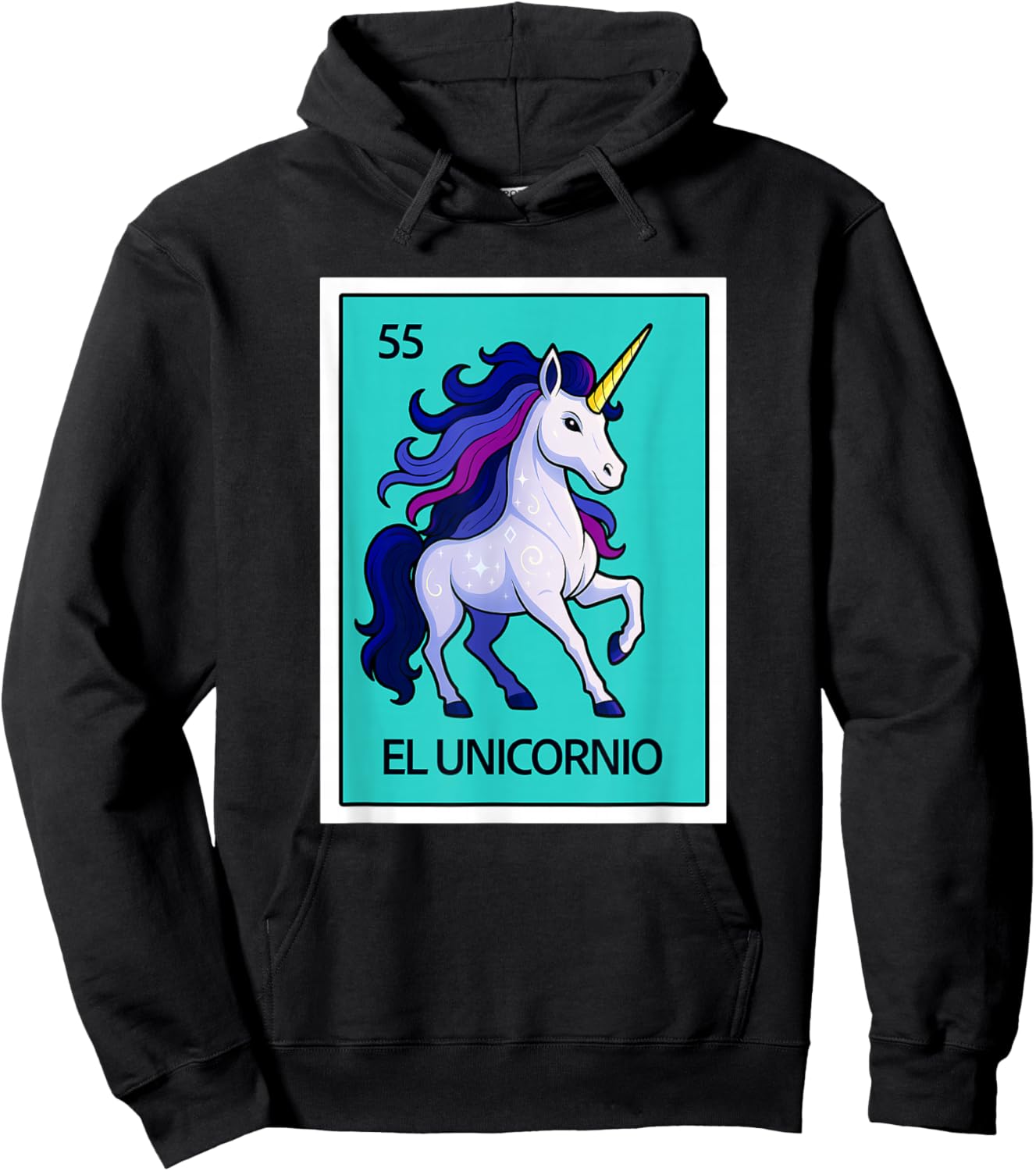 Mexican Lottery Designs El Unicornio, The Unicorn, Parody Hoodie - Hoodie | Black