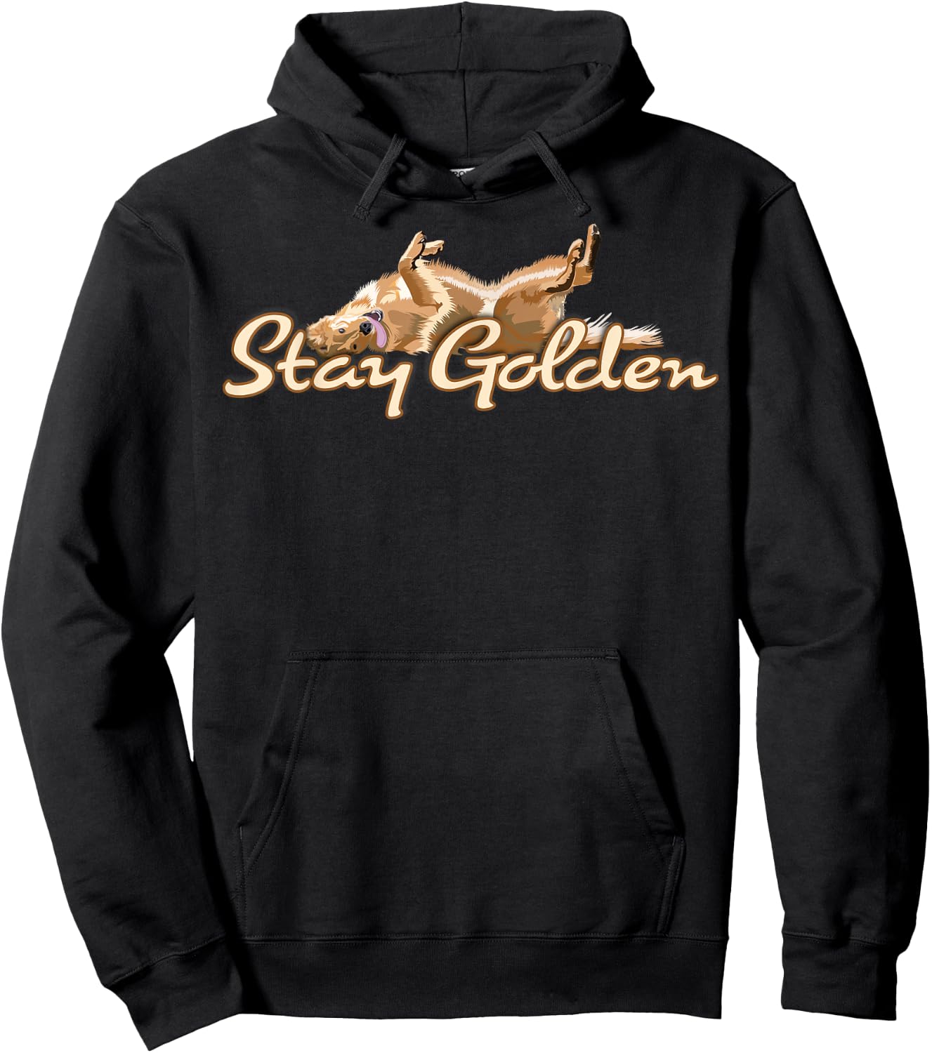 Golden Retriever "Stay Golden" Hoodie - Hoodie | Black
