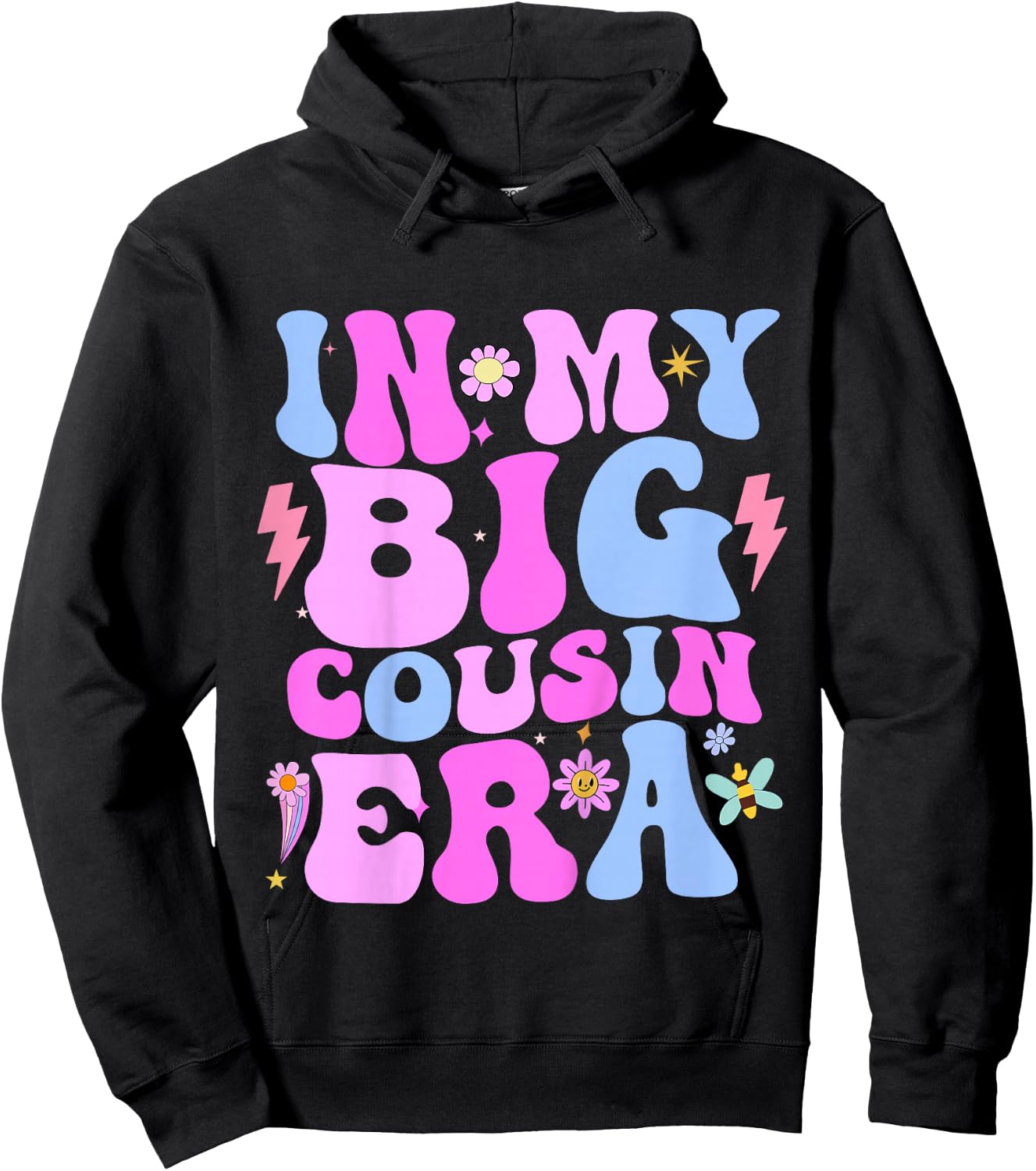 In My Cousin Era Cousins Toddler Boys Kids Girls Hoodie - Hoodie | Black