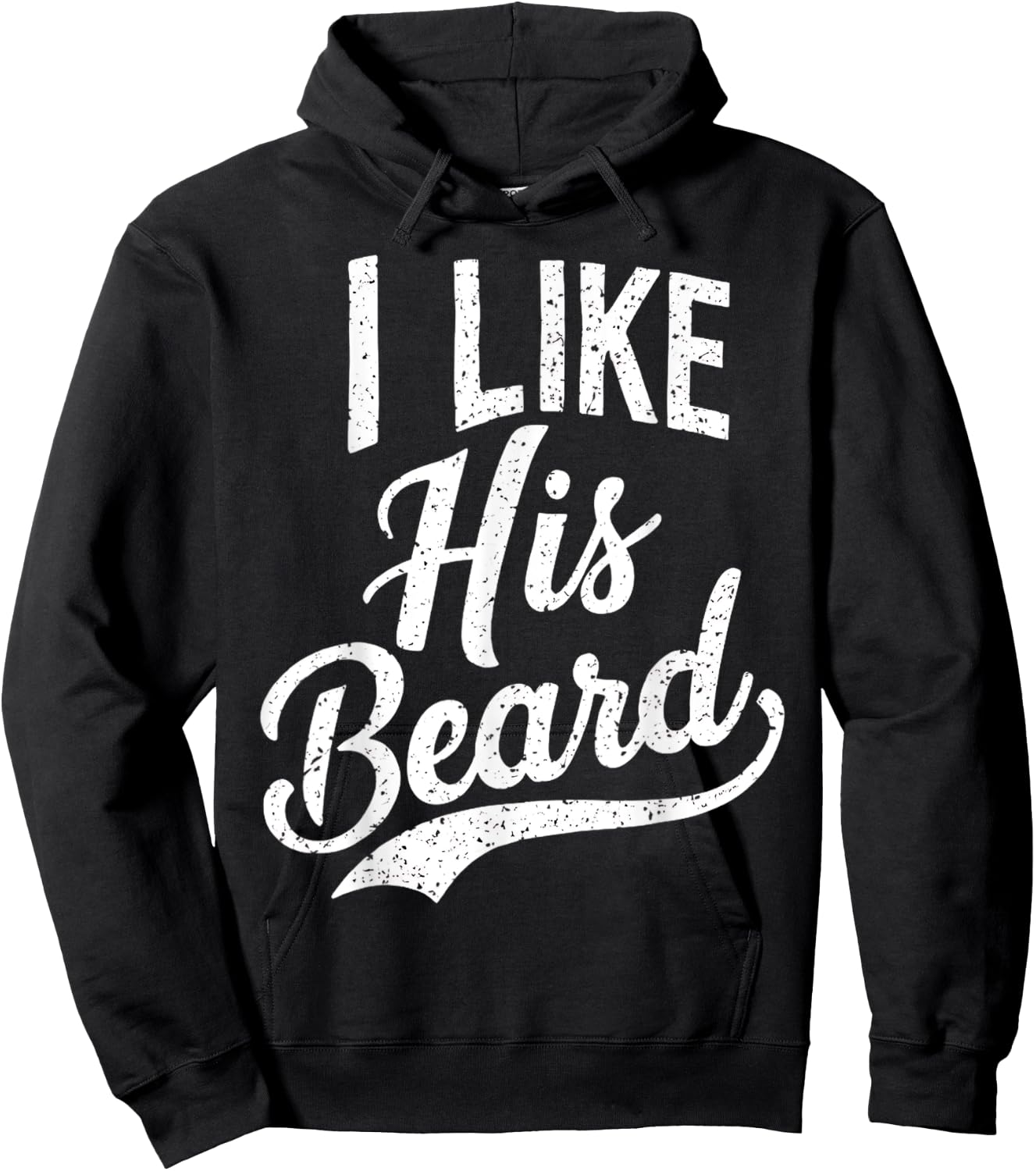 I Like His Beard Matching Couples Vintage Daddy Hoodie - Hoodie | Black