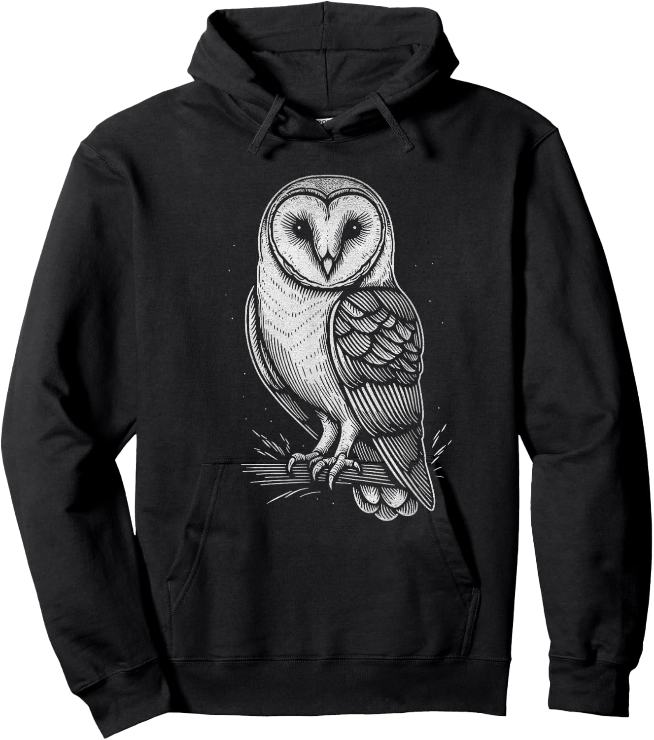 Barn Owl Graphic Art Design And Men Hoodie - Hoodie | Black