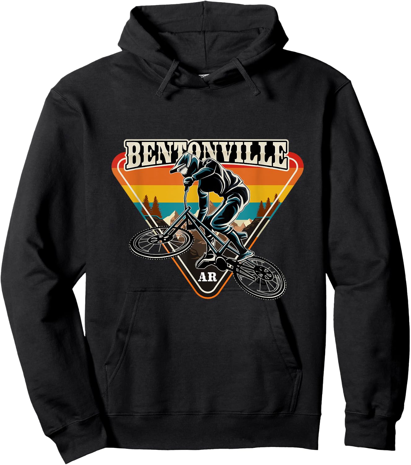 Bentonville Arkansas Mountain Bike Cycling Adventure Sport Hoodie - Hoodie | Black
