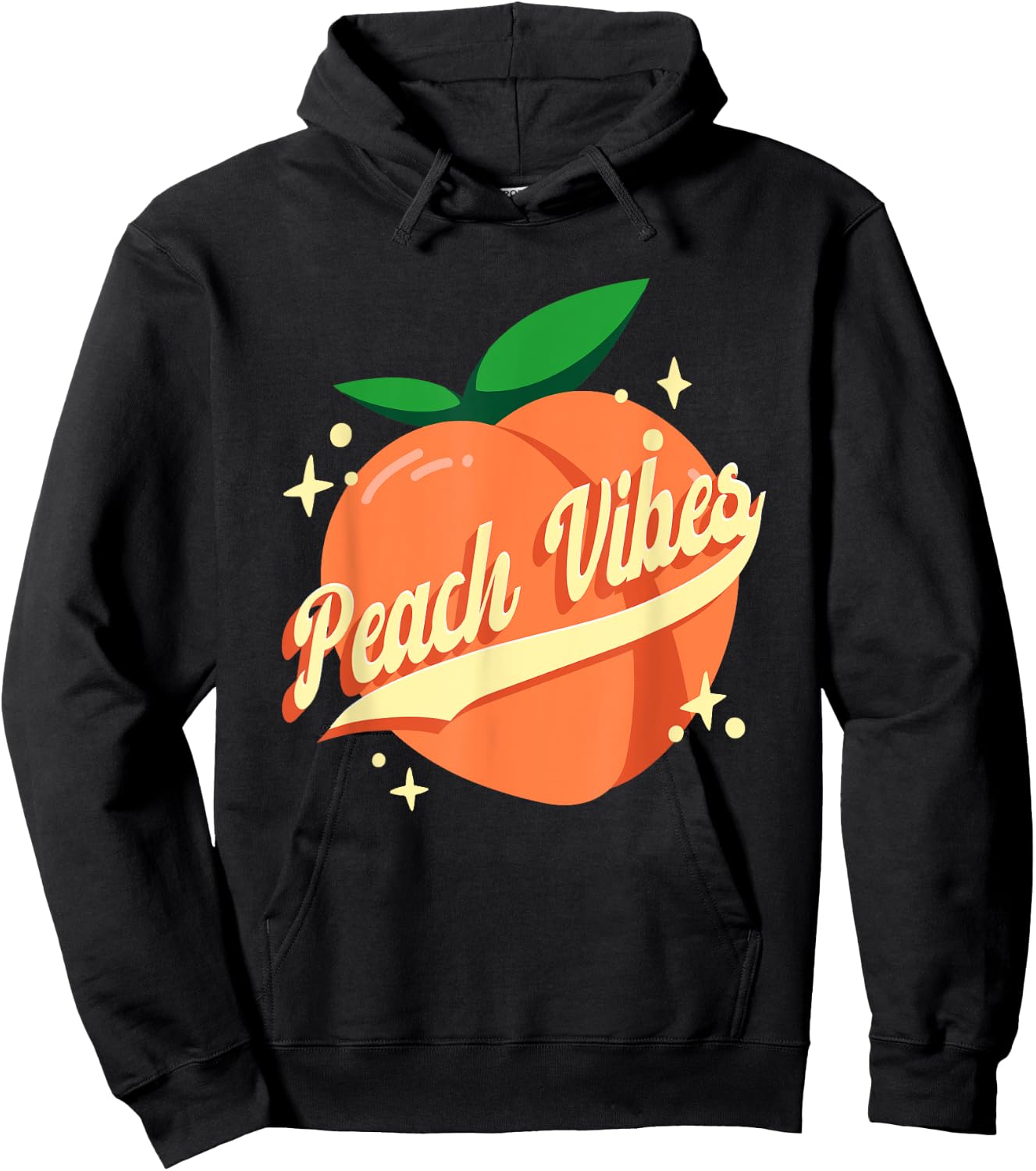 Fruits Lover Peach Vibes Hoodie - Hoodie | Black