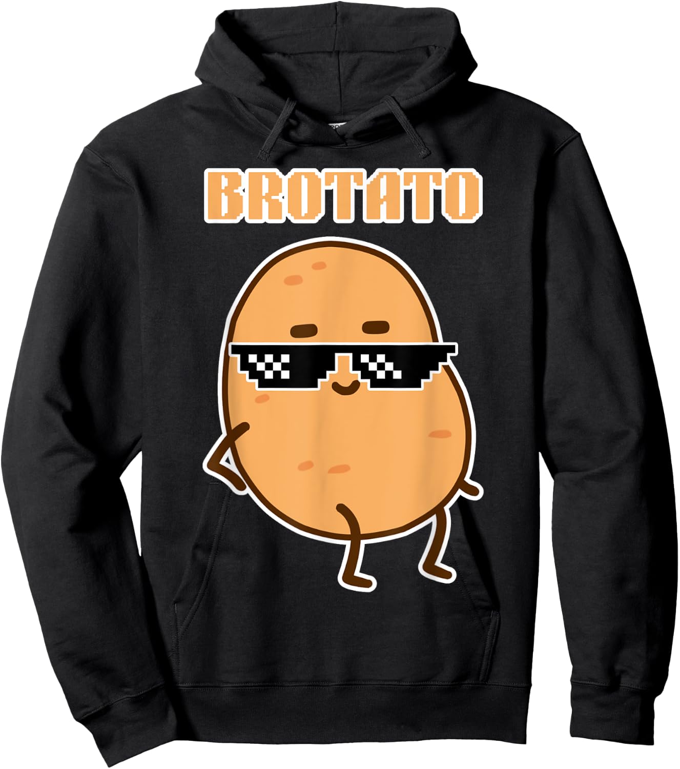 Brotato Potato Lover Brother Friendship Funny Potato Day Hoodie - Hoodie | Black