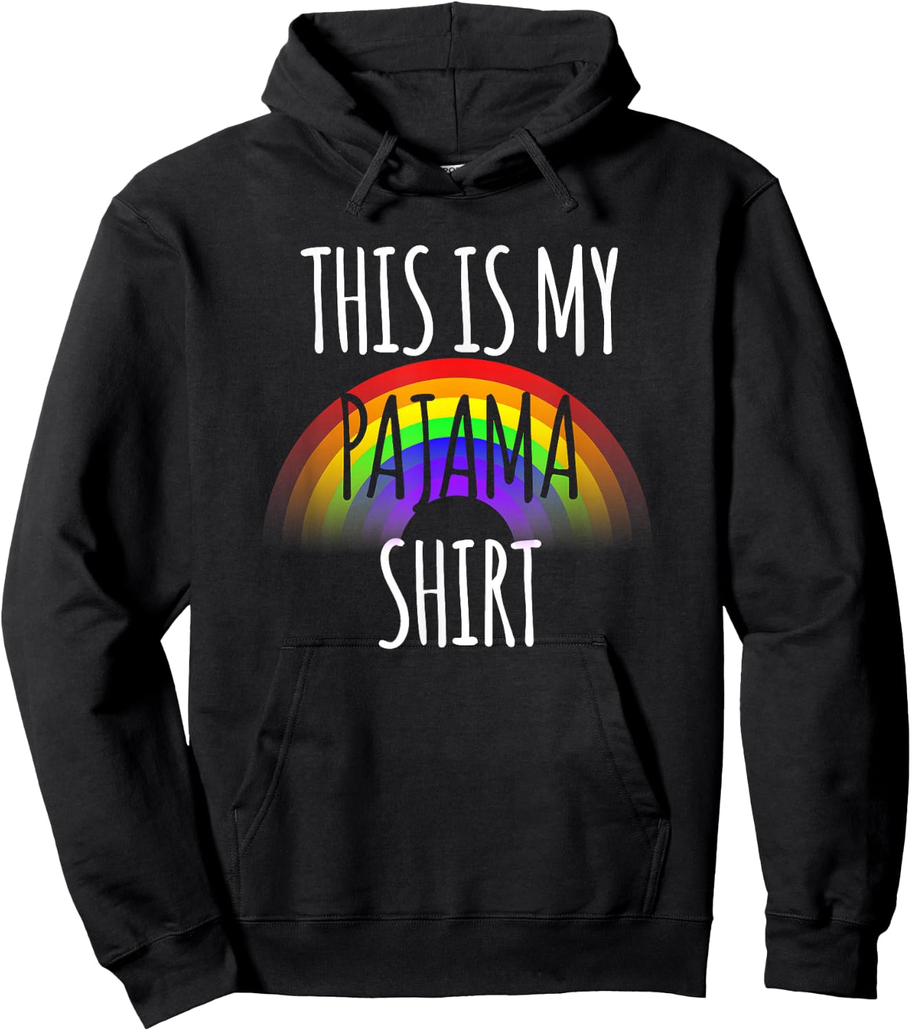 This is My Pajama Shirt Funny Rainbow Flag Gay Pride PJ Hoodie - Hoodie | Black
