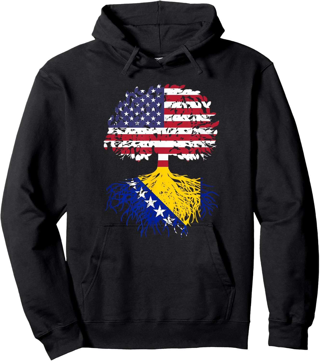 Bosnian Roots Bosnia National Heritage Tree Gift Hoodie - Hoodie | Black