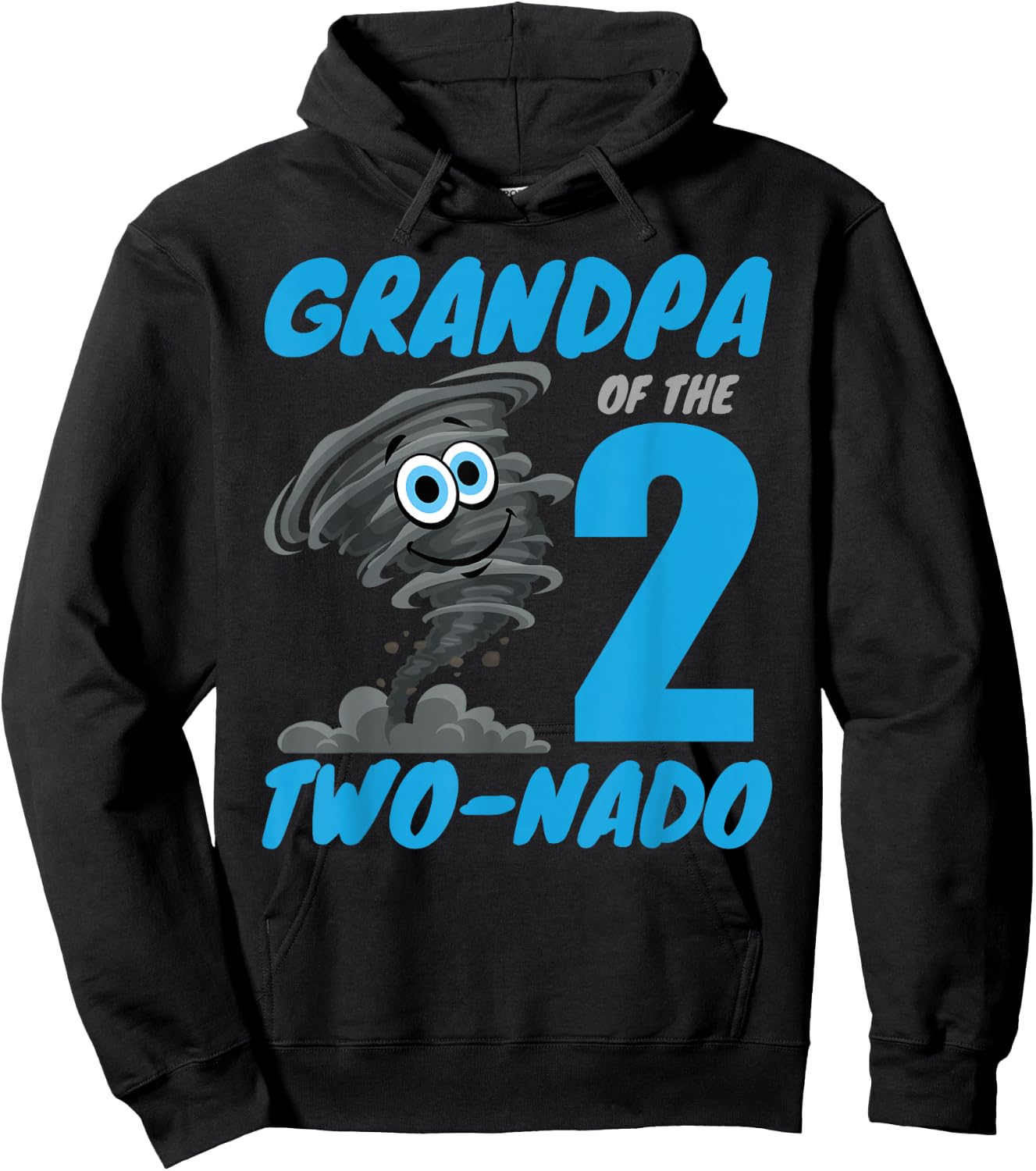 Grandpa of The Two-Nado Storm TorNado 2nd Two Birthday Boy Hoodie - Hoodie | Black