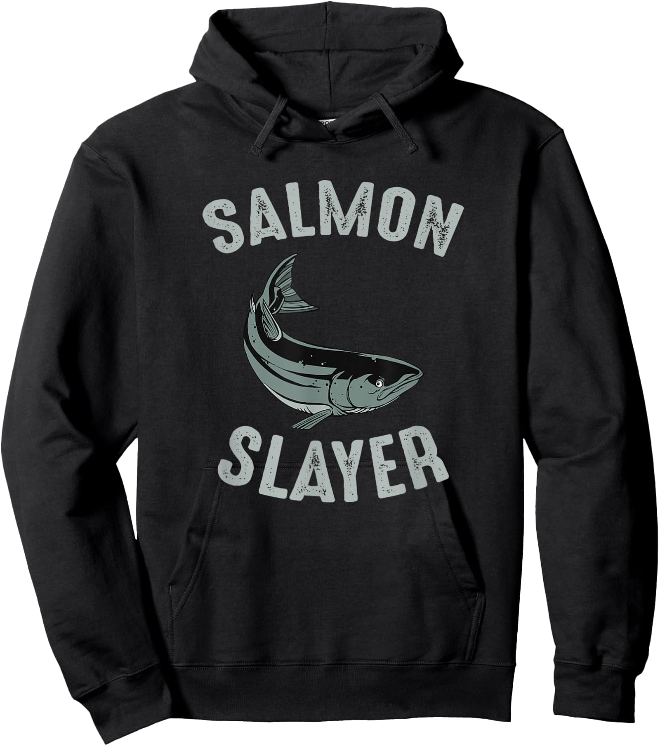 Salmon Slayer Salmon Fishing Hoodie - Hoodie | Black