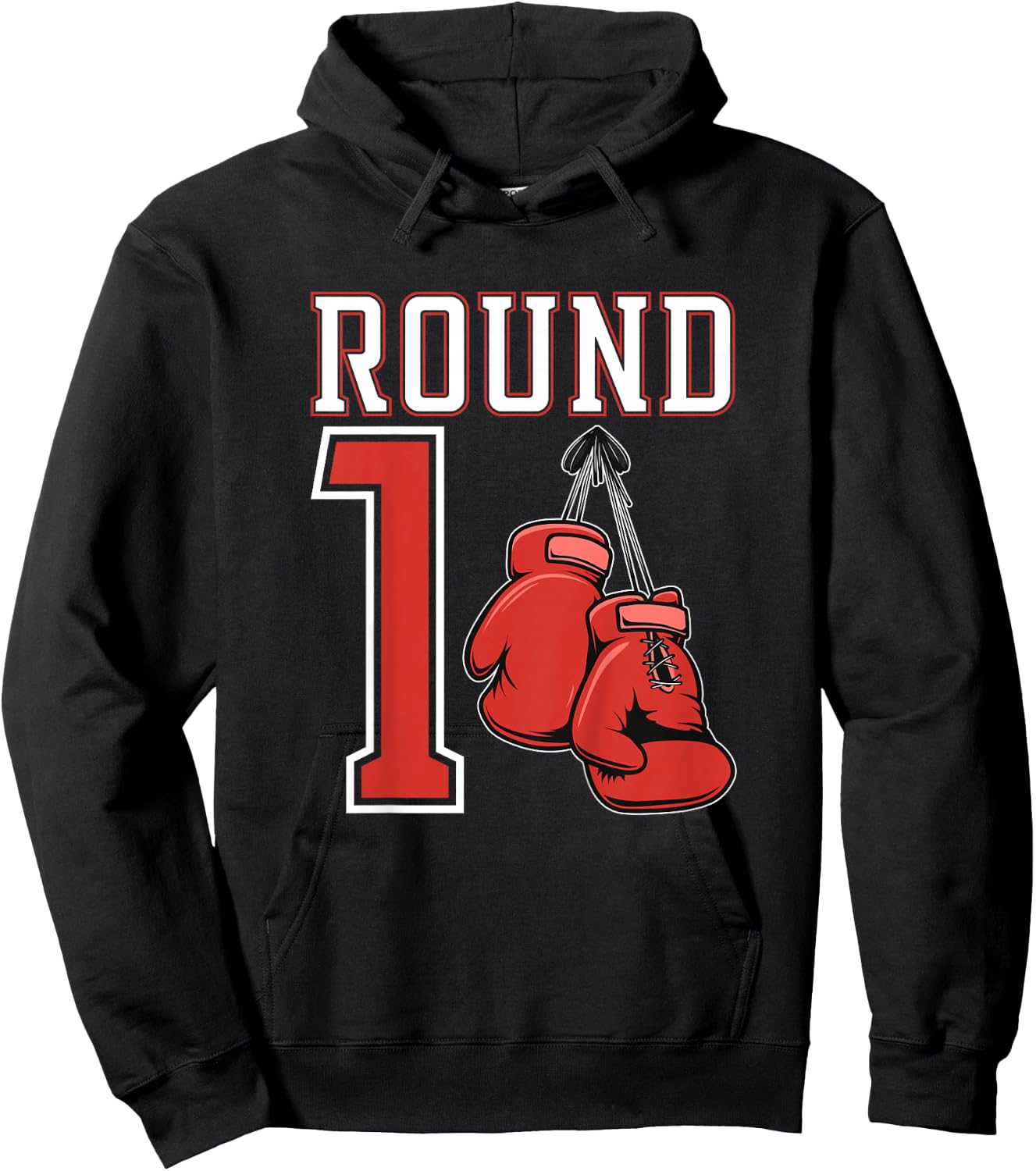 Kids 1st Birthday Boxing Boy 1 Year Old Boxer Bday Party Hoodie - Hoodie | Black