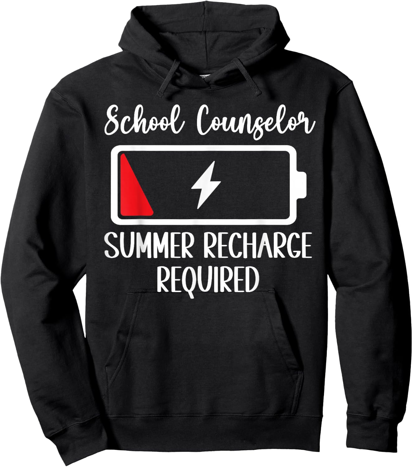 School Counselor Summer Recharge Required Last day of School Women Kids Hoodie - Hoodie | Black