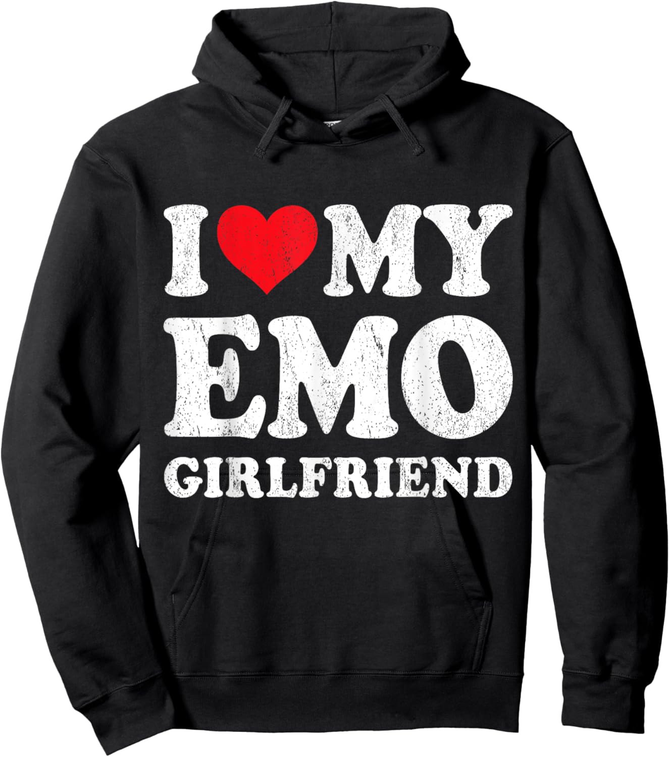 I Love My Emo Girlfriend Funny Boyfriend Valentines Hoodie - Hoodie | Black